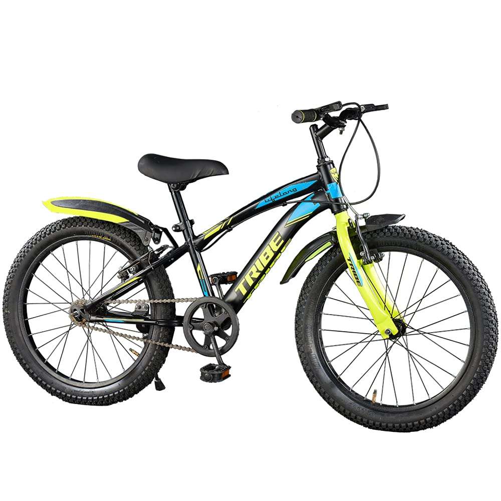 Lifelong LLBC2702 Falcon 27.5T with Disc Brake and Suspension BMX Cycle (Black) LLBC2001 Tribe 20T Cycle (Yellow and Black) 6