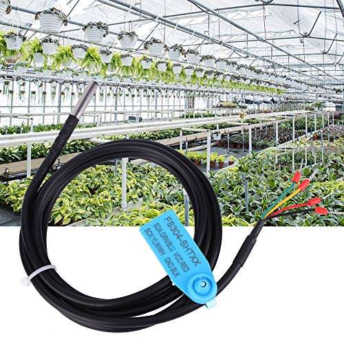 FS304-SHT2X Soil Sensor, Soil Digital Temperature & Humidity Sensor Probe Cable Type Waterproof I2C Output, Soil Temperature and Humidity Sensor Probe(SHT10) 5