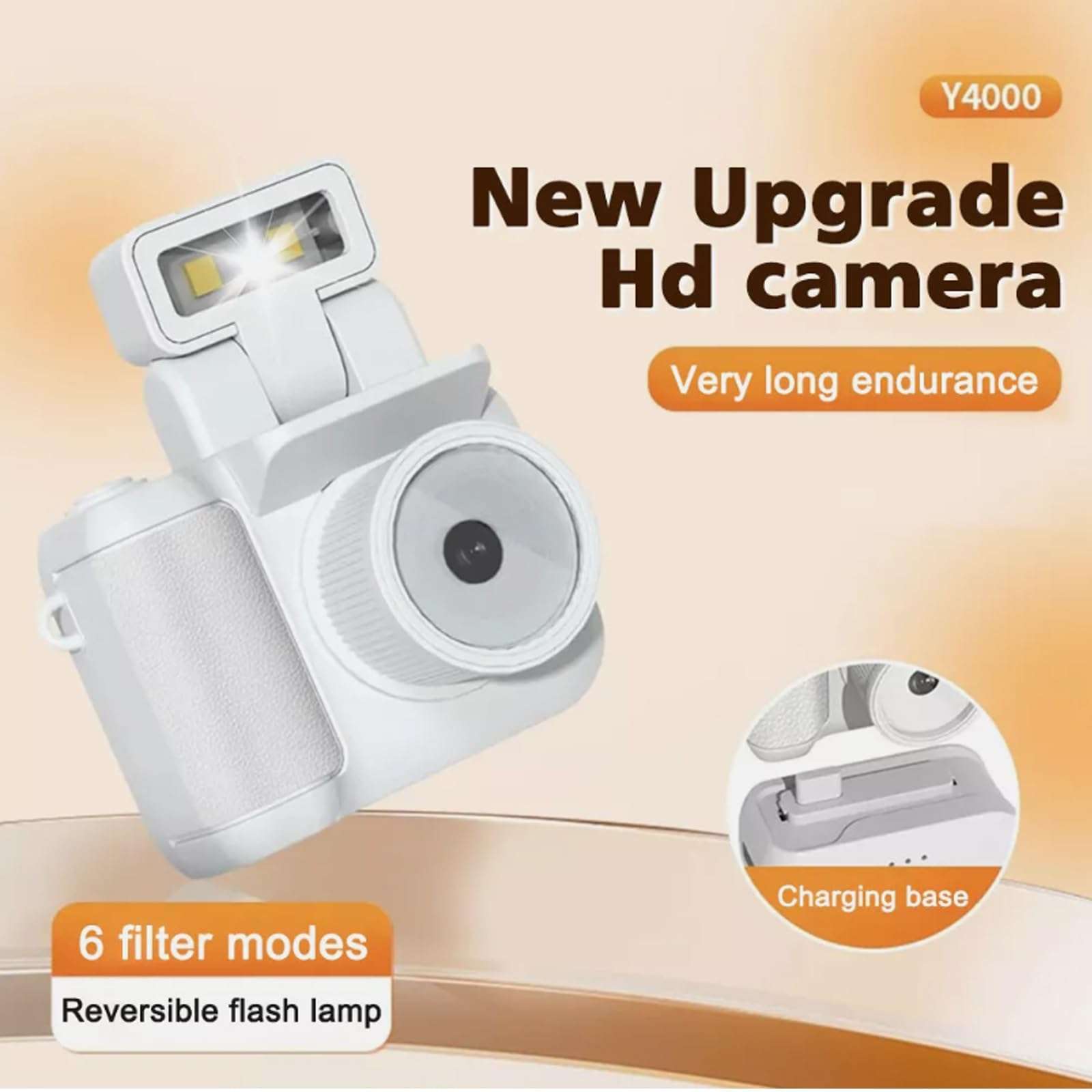 Zchkg Mini Camera, Mini Vintage Camera, Tiny Nostalgic Snap Camera, Portable Chain Camera, 1080p Mini Pixel Mini Thumb Sized Camera Keychain, for Students Kids with Eight Filters(Black,Ordinary 4