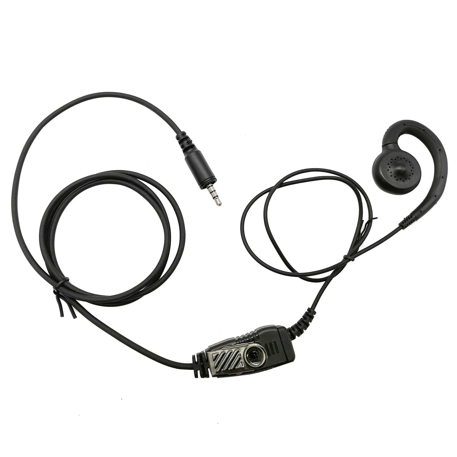 Pdflie Walkie Talkie Earphones with Mic, Two Way Headset Replacement for Kenwood Khs-34 C-Ring Earpiece, Compatible with ProTalk PKT-23 Portable Radio 1