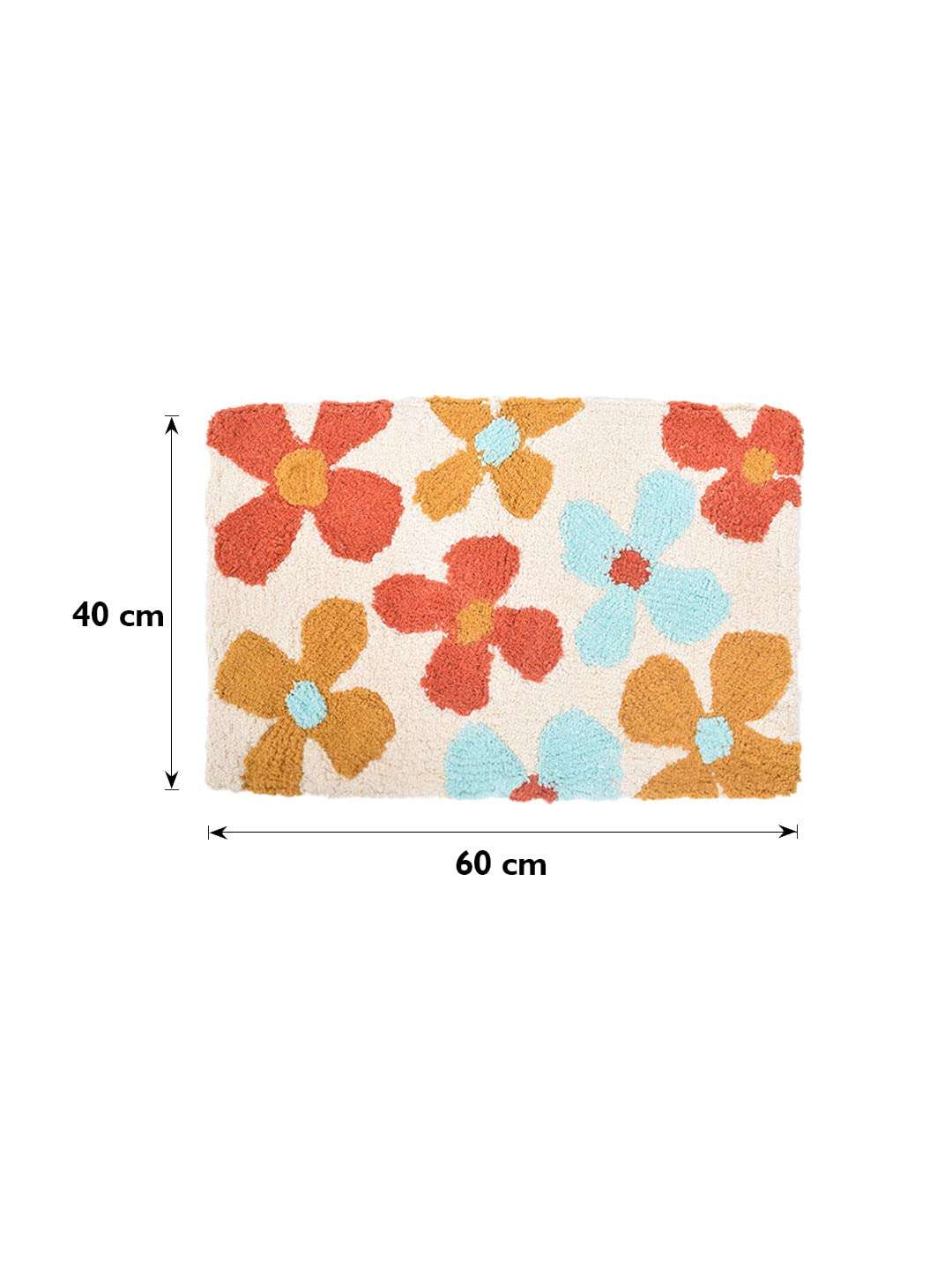 Blanc 9 Set of 2 Bathmats & Doormats |Non Slip Washable Cotton Mat| for Bathtub, Floor, Kitchen and Living Room (40x60cm & 40x60cm) 6