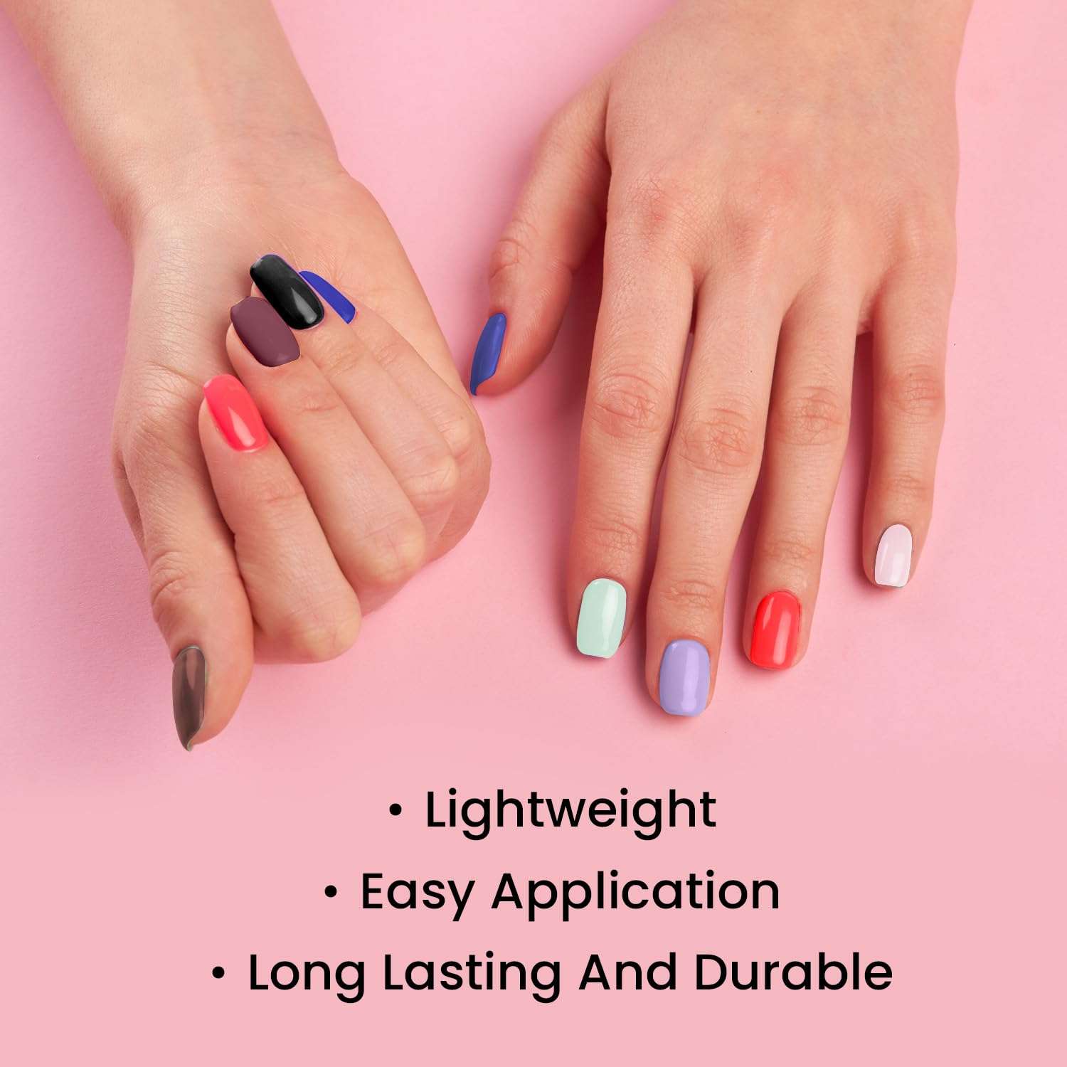 FACES CANADA Ultime Pro Splash Instant Manicure - Paprika | 16 Pcs Press On Nail Extensions | Artificial Fake Nail Set | Long lasting and Durable | Lightweight & Comfortable 5