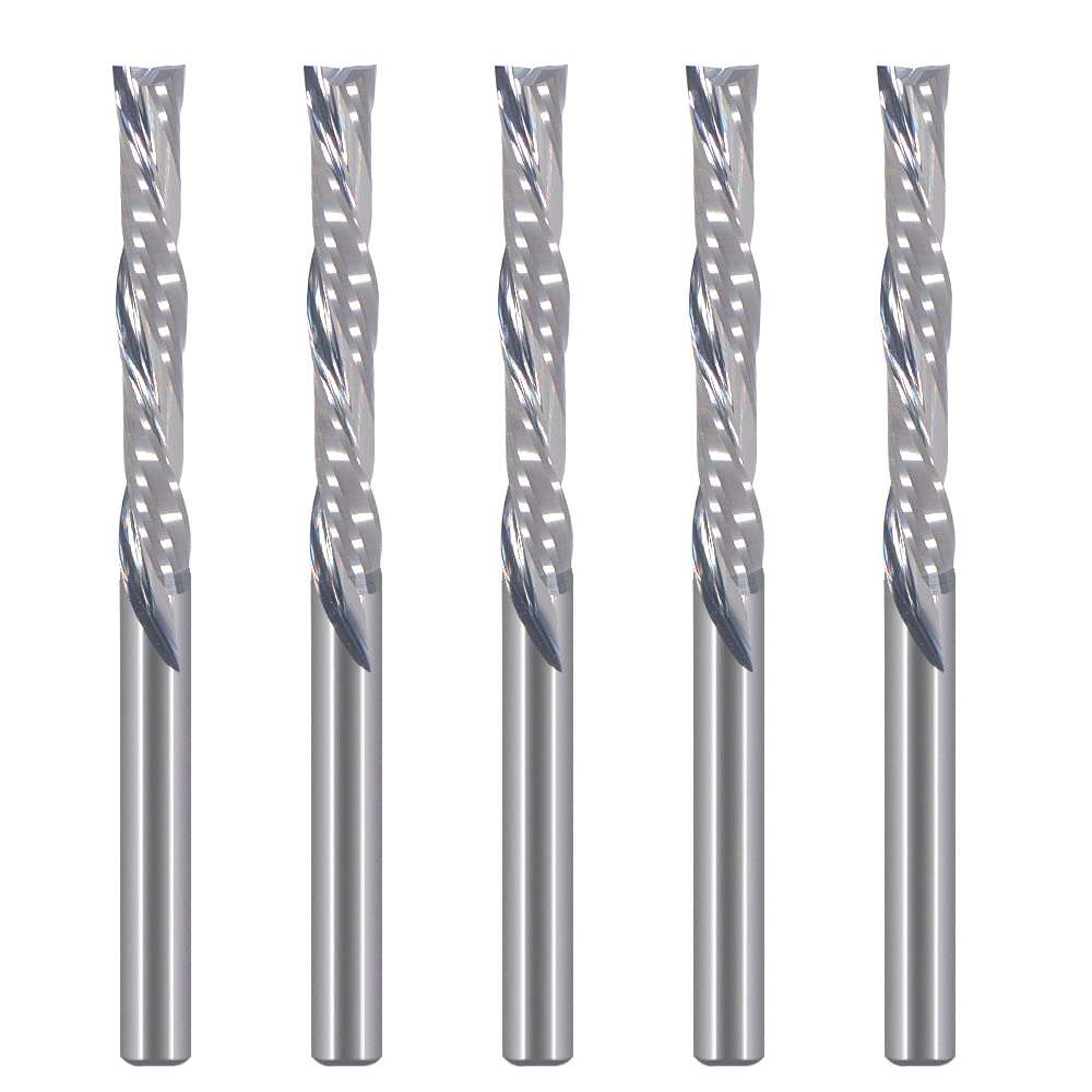 Downcut Bit 1/8" Shank,Flush Trim Router bit 1/4 Shank Bearing Flush Trim Router Bit, 45 Degree Lock Miter Router Bit 3-Piece Set 3