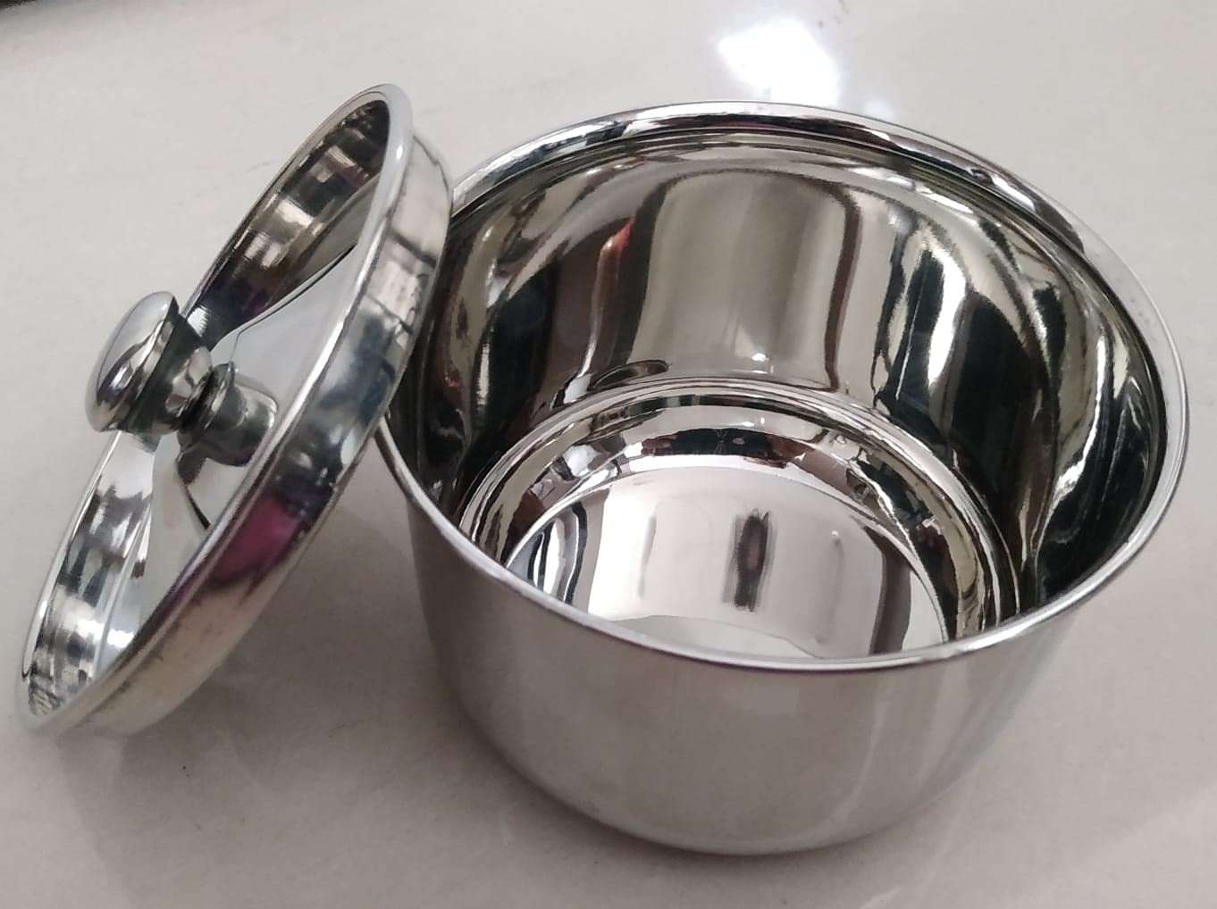 Stainless Steel Tableware Serving Dish/ Storage Box Pot -1, 300ml Capacity 4