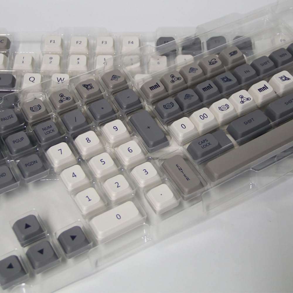 KCYSLY Revelation XDA Height Multi-Language 133 Keys Small Full Set PBT Thermal Sublimation Customized Keycaps for 60/64/84/98/10 Gaming Mechanical Keyboard MX Switch (Russian) 4
