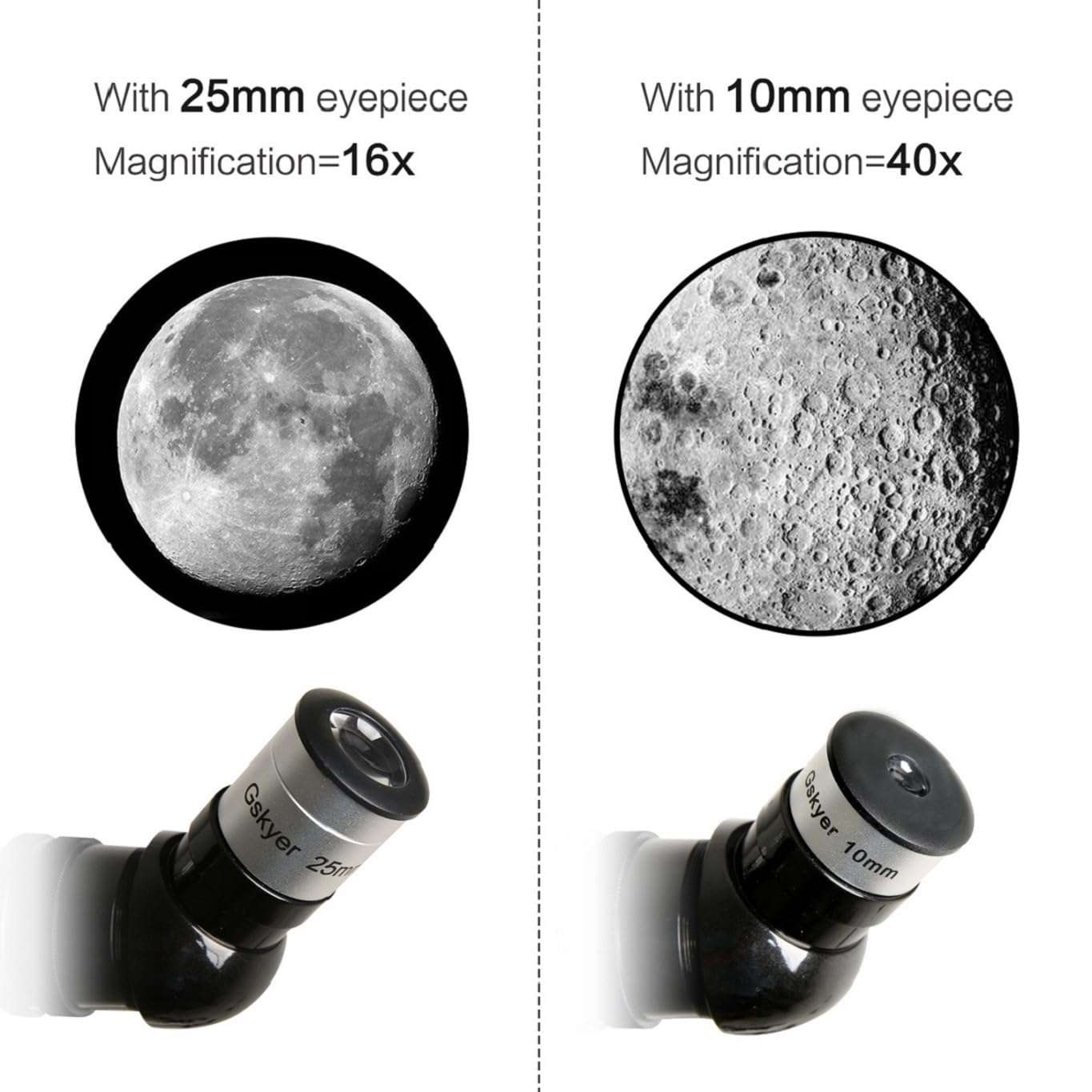Gskyer Telescope, 70mm Aperture 400mm AZ Mount Astronomical Refracting Telescope for Kids Beginners - Travel Telescope with Carry Bag, Phone Adapter and Wireless Remote. 3