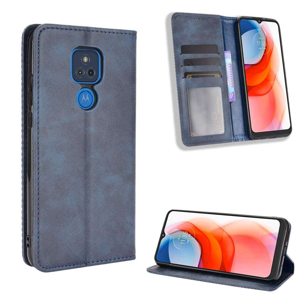 Case for Motorola Moto G Play 2021 Case Cover,Case for Motorola Moto G Play 2021 XT2093DL XT2093-1 XT2093-2 XT2093-3 XT2093-4 XT2093-7 Case PU Leather flip Cover Blue 1