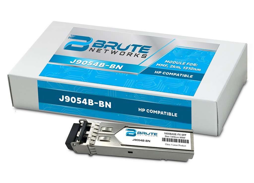 Brute Networks J9054B-BN - 100BASE-FX 2km MMF 1310nm SFP Transceiver (Compatible with OEM PN# J9054B) 2