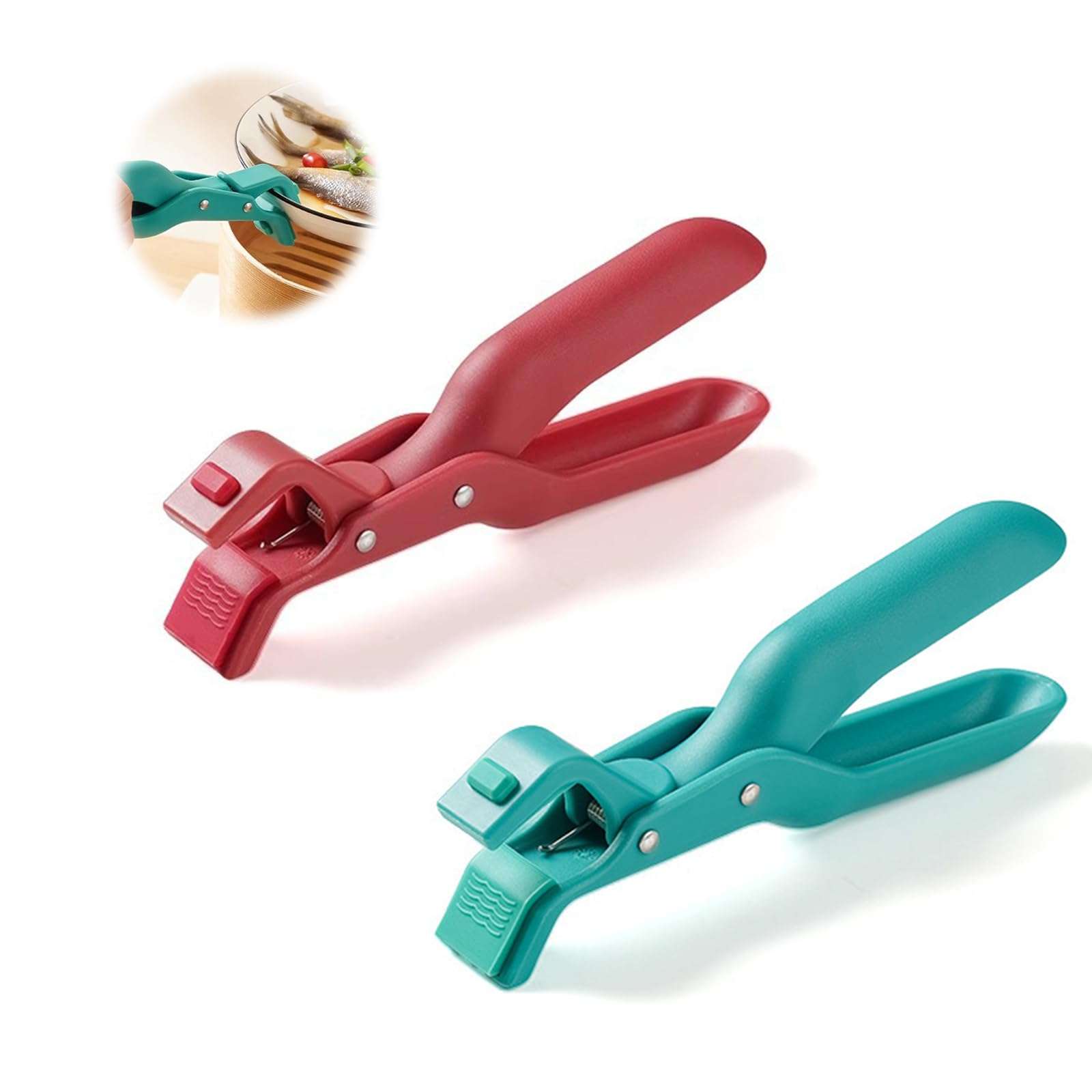 2 Pcs Hot Plate Gripper, Multi-Purpose Anti-Scald Bowl Holder Clip, Hot Bowl Holder, Pan Anti-Scalding Plate Gripper Clips Tongs Clamp for Kitchen 1