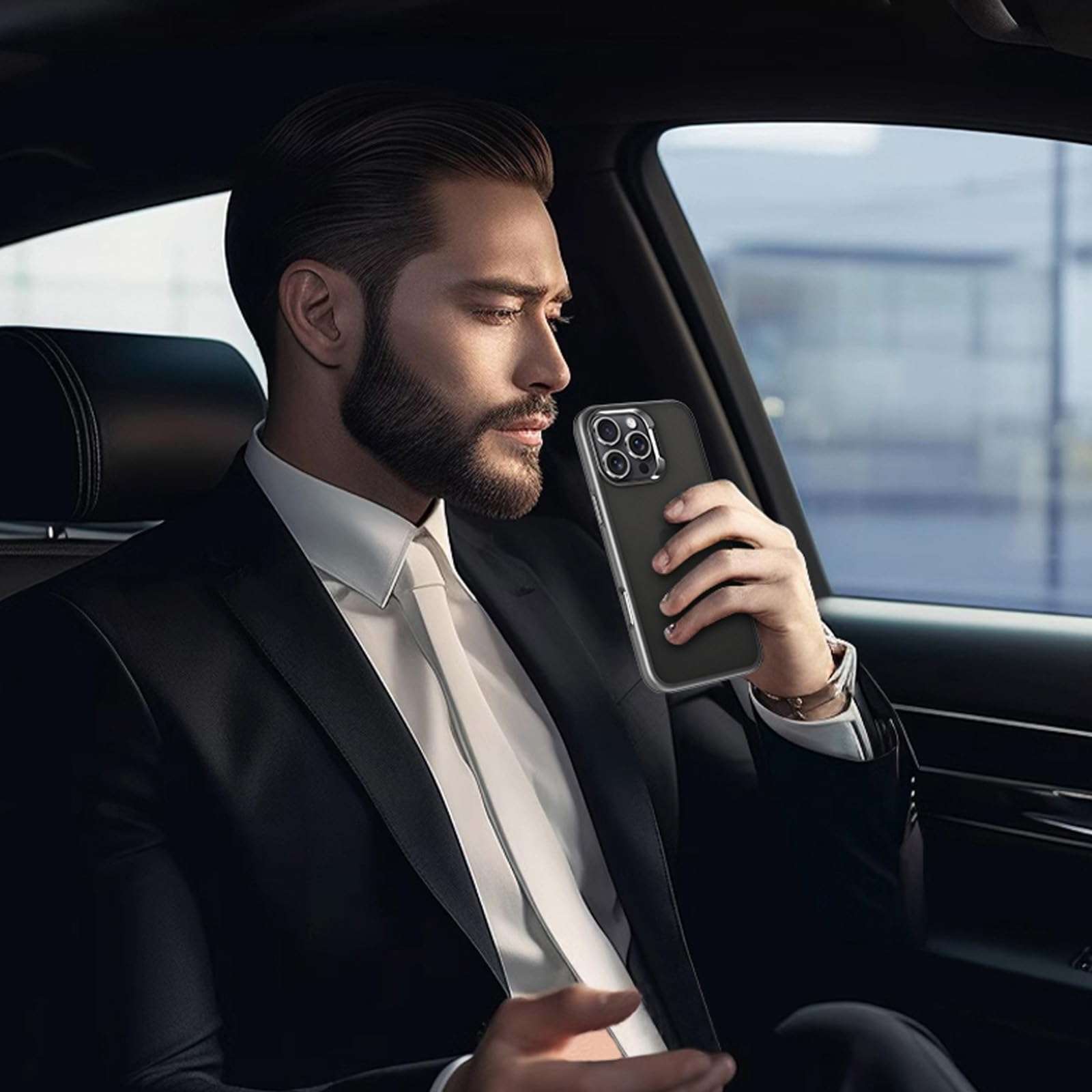 Case for iPhone 16/16 Plus/16 Pro/16 Pro Max, Ultra-Thin Matte Finish Shockproof Protection, Aluminum Alloy Lens Frame, Anti-Slip for Enhanced Grip,Gold,16 Pro Max 6