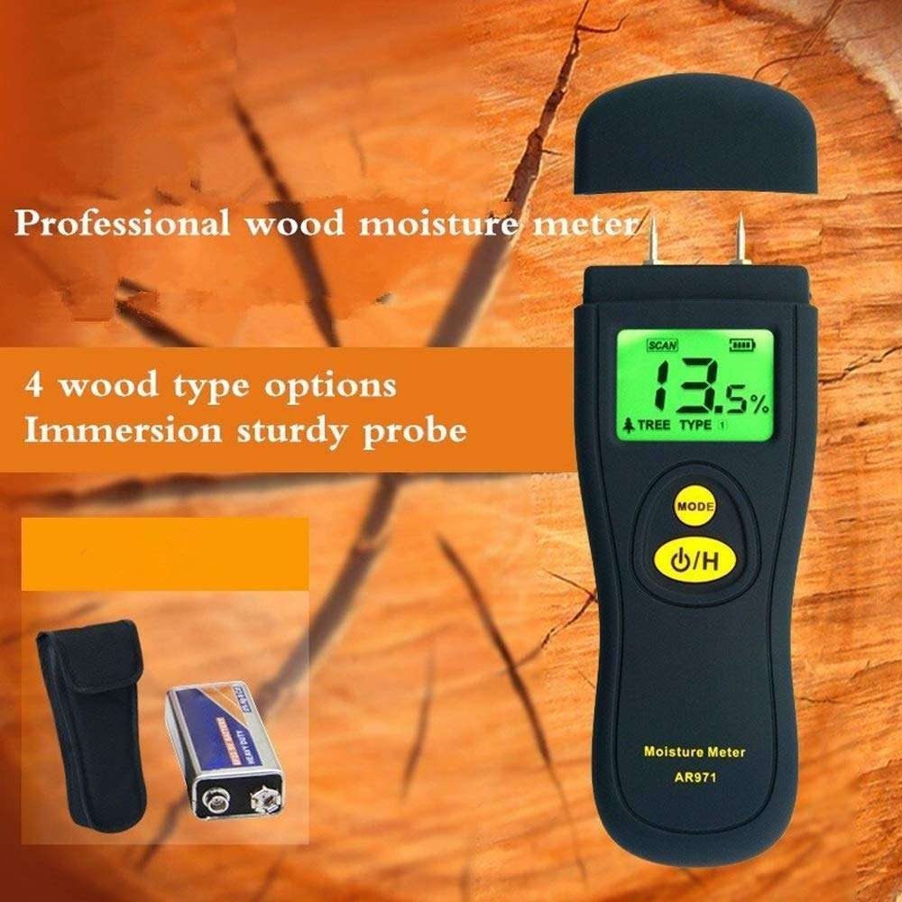 YYONGAO Water Quality Meter, Moisture Meter AR971 Digital Wood Moisture Meter Timber Moisture Meters Hygrometer Moisture Analyzer Moisture Detector Humidity Meter Humidity Tester 2