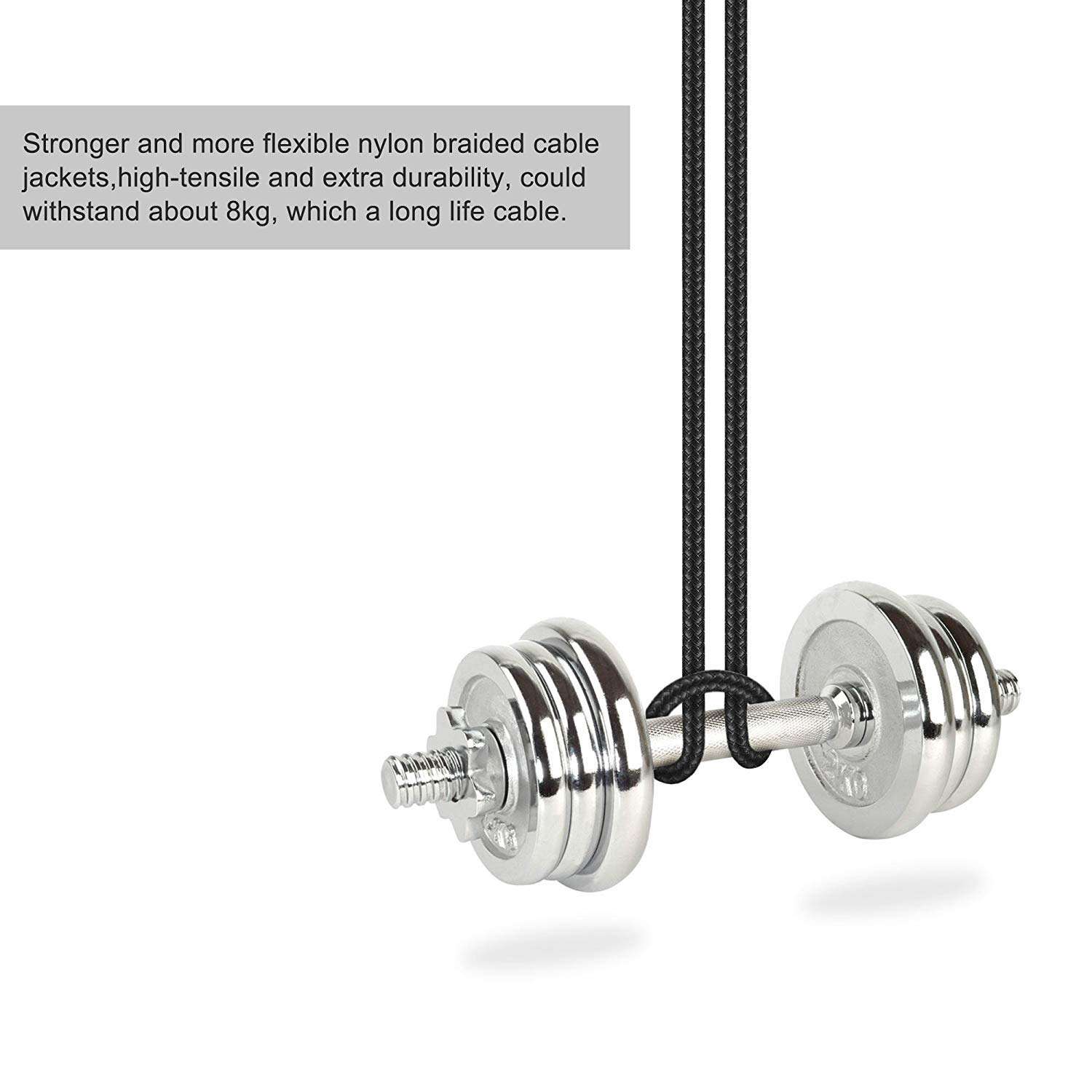 USB Printer Cable, UMECORE 10FT Braided Flexible USB 2.0 Type A Male to USB Type B Male Scanner Cord High Speed for HP Canon Dell Lexmark Epson Xerox Samsung and More 6