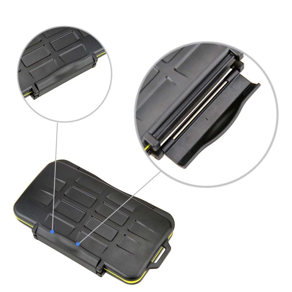 JJC MC-XQD6 Water-Resistant Storage Memory Card Case Protector for 6 XQD Cards 2