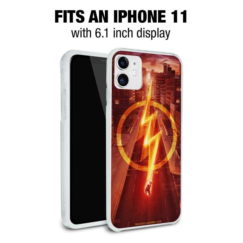 The Flash TV Series Lightning Streak Protective Slim Fit Hybrid Rubber Bumper Case Fits Apple iPhone 8, 8 Plus, X, 11, 11 Pro,11 Pro Max 6