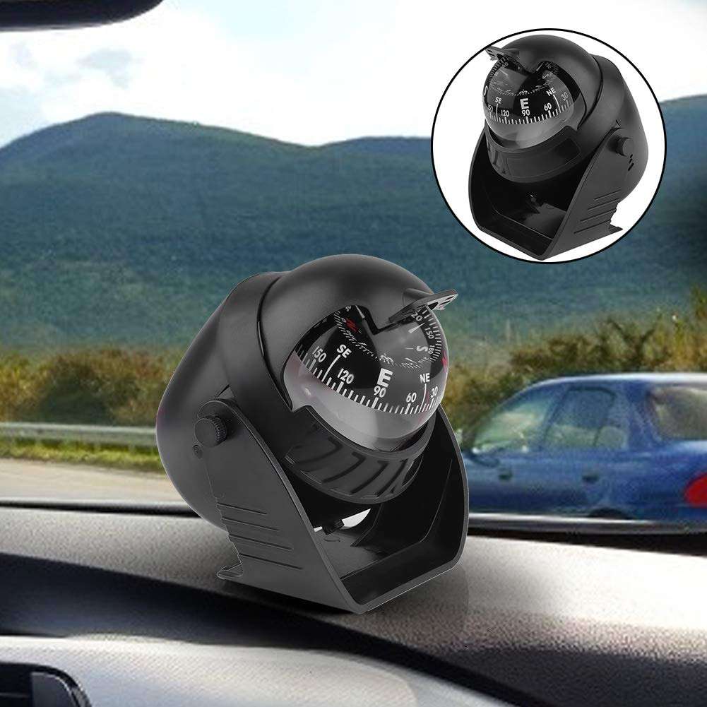 Vehicle Dashboard Compass Auto Dash Mount Navigation Automobile Direction Indicator Car Interior Navigation Tool Dashboard Mounted Compass 3
