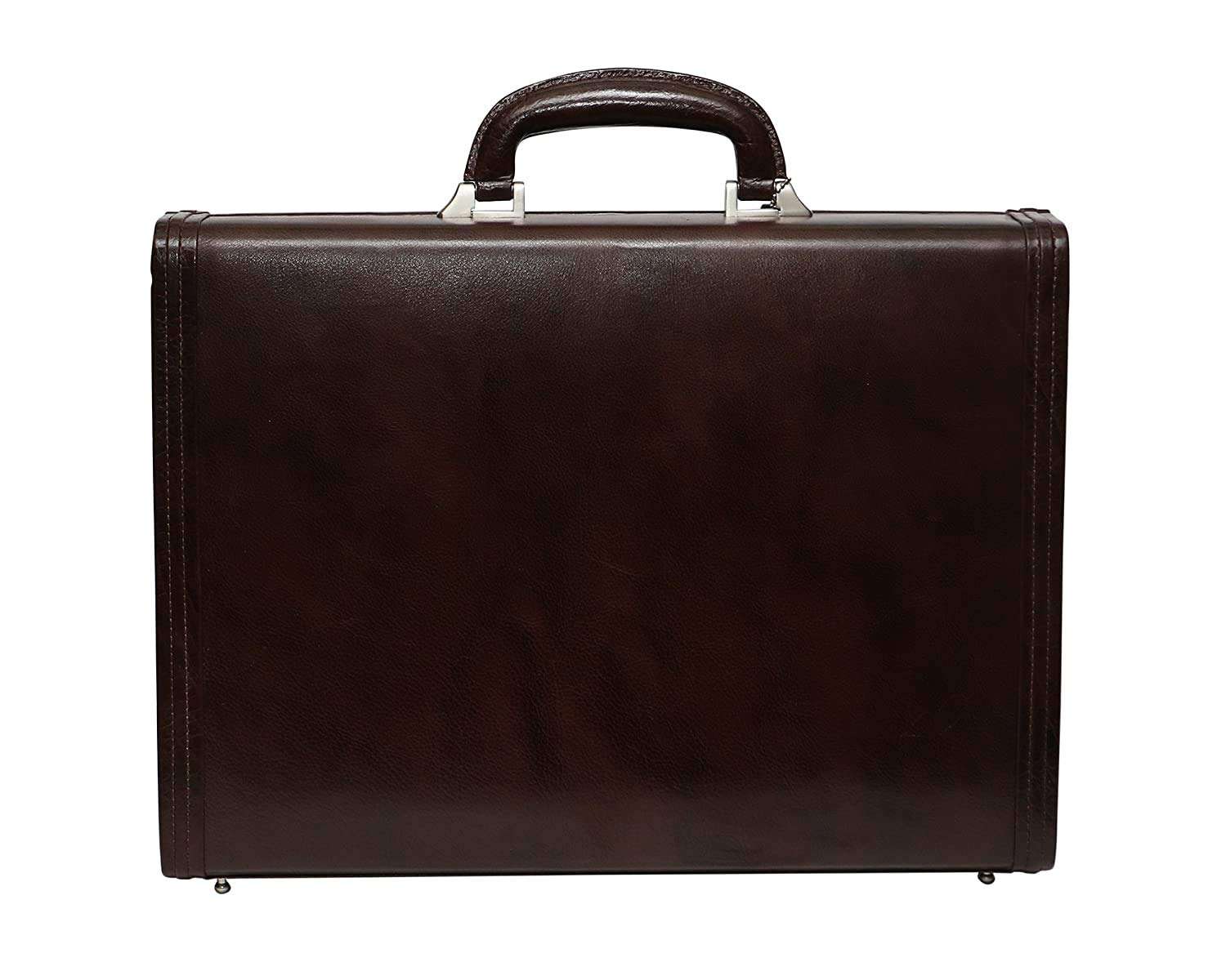 C COMFORT?- Genuine Leather Briefcase Laptop Compartment Expandable Features High-Security Combo Number Lock Briefcase Bag for Men| D-L:17" H:12.5" B:3" 4