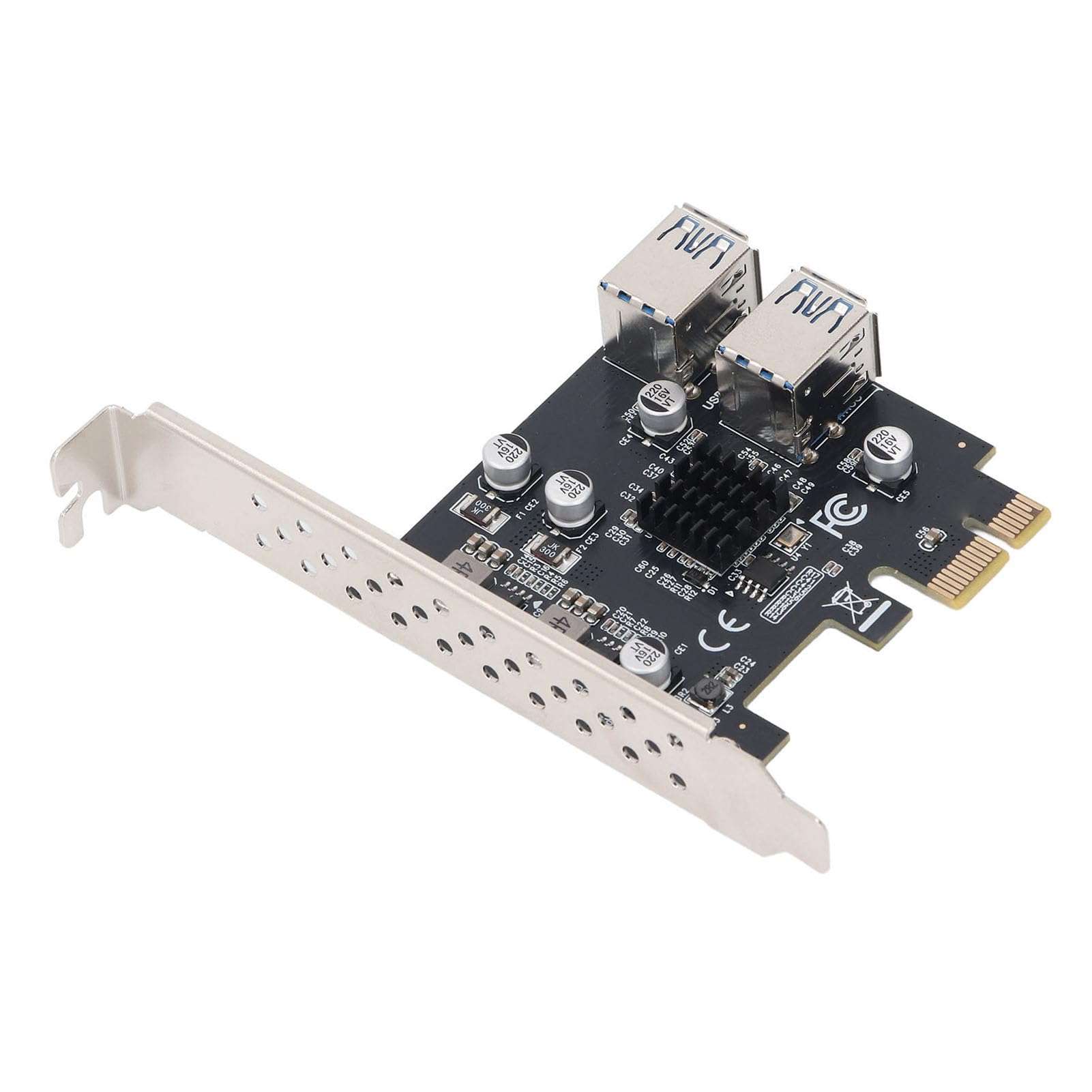 BAFOVY High Speed PCI E 1X to 4 USB 3.0 Adapter, 5Gbps Data Transfer,1 X 4 Ports PCIe Riser Adapter Board, Hot Swapping Support, Equipped with Powerful Main Control Chip, Compatible 1