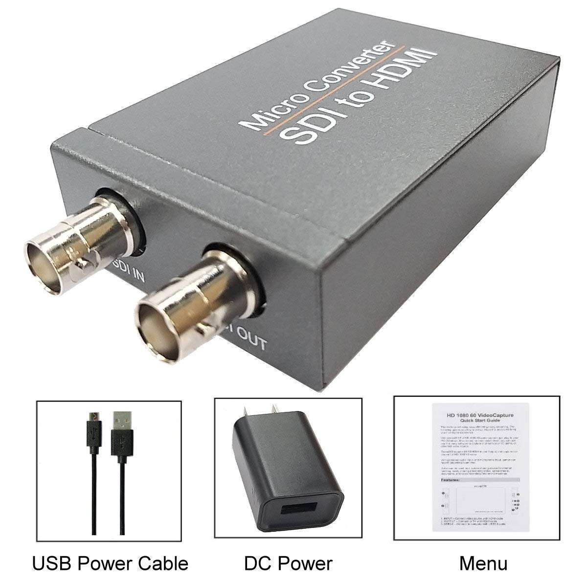 YOTOCAP 1080P SDI to HDMI Adapter Converter for CCTV SD HD and 3G SDI Signals to HDMI Adapter Female BNC to HDMI SDI Signals Display on HDMI 6