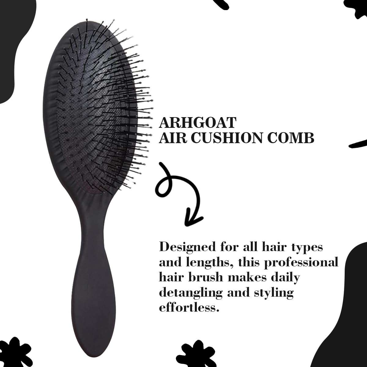 ARHGOAT Coconut & Aloe Hair Mousse for Curl, Curls Foam for Frizz Control & Wavy Define, 7.06oz, with Professional Hair brush Air Cushion Massage for Hair Growth and Styling, Smoothing Hair 5