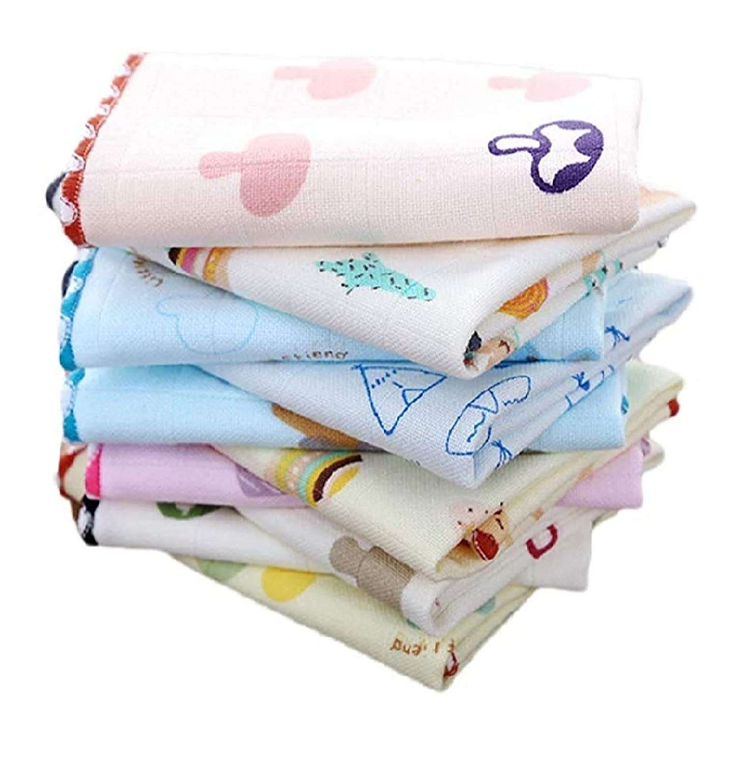 CLUZE 100% Cotton Handkerchief/Rumal/Face Towel - Soft and Absorbent Handkerchieves for Women's - Set of 12 (10" x 10") 1
