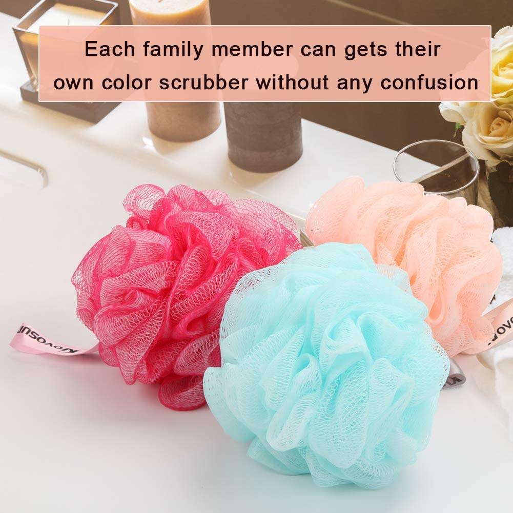 BoldnYoung Bath Shower Soft Loofah Sponge, Multicolour (Pack of 6) 6
