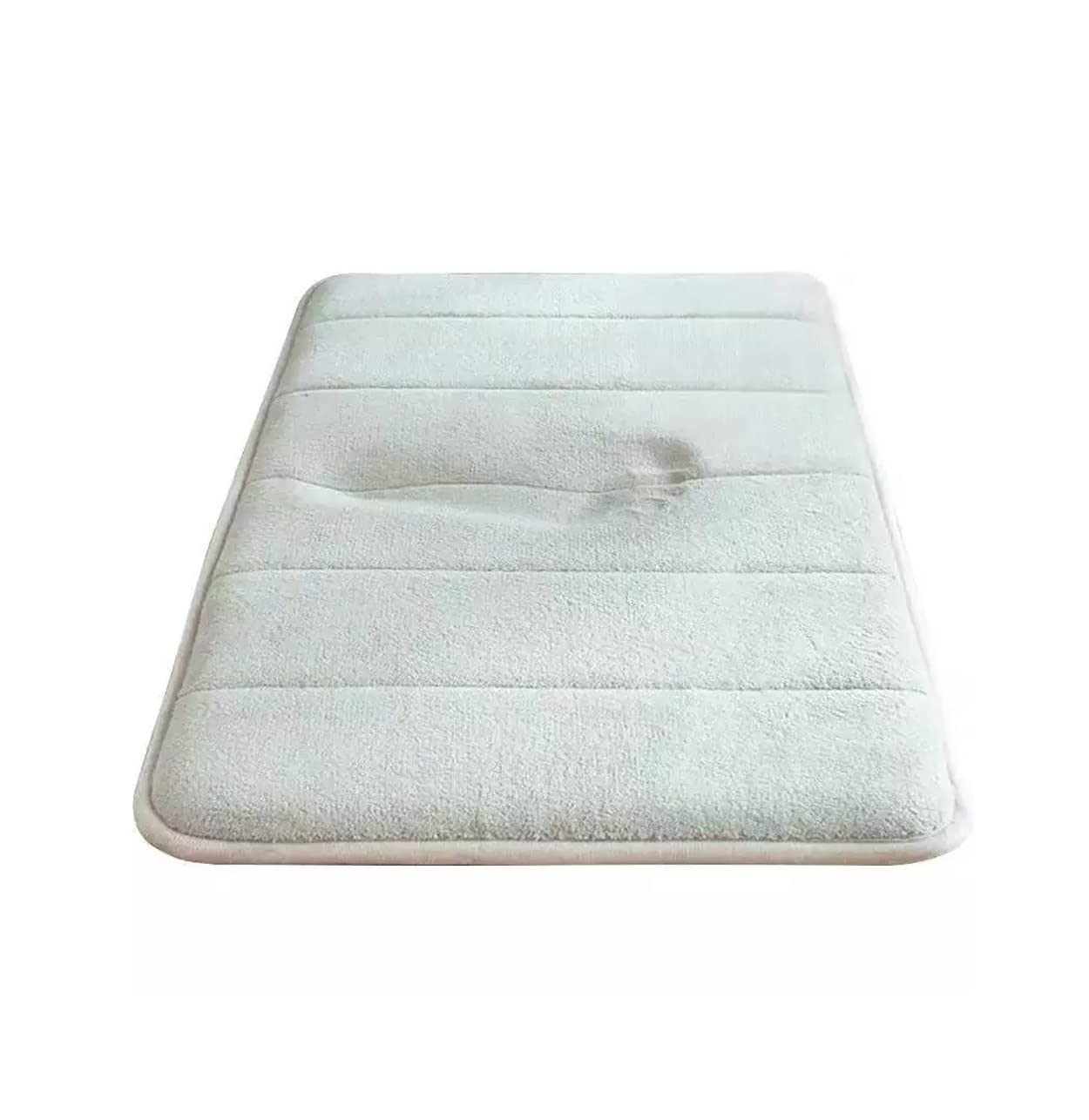 NOHUNT Quick Dry Soft Absorbent Rug Sets Non Slip Memory Foam Toilet Floor Bath Mat Set Bathroom Mats (63 X 43 cm) 4