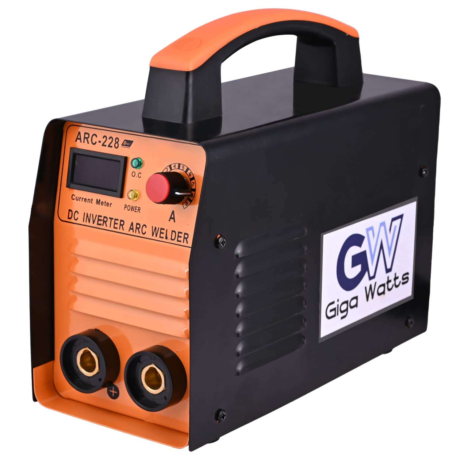 GIGAWATTS XLNT 228A Inverter ARC Welding Machine Portable Compact Design Digital Display, Anti-Stick ARC Force Control Welder for Steel, Aluminium & Metal Alloy (Black & Orange)