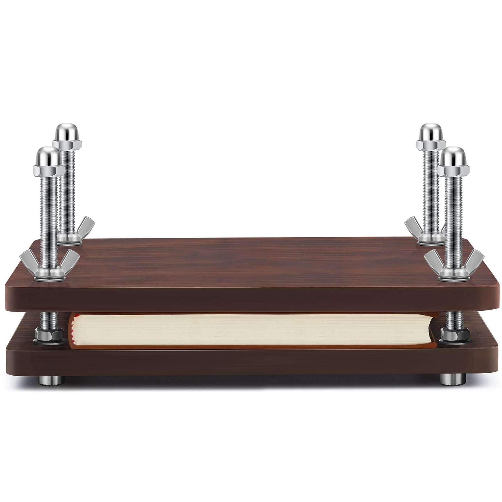 Sasylvia Book Press Bookbinding 11.6 x 7.9 Inch Bamboo Wooden Book Press Portable Book Binding Kits Handmade Book Binding Tools for Beginners Bookbinding Supplies 1