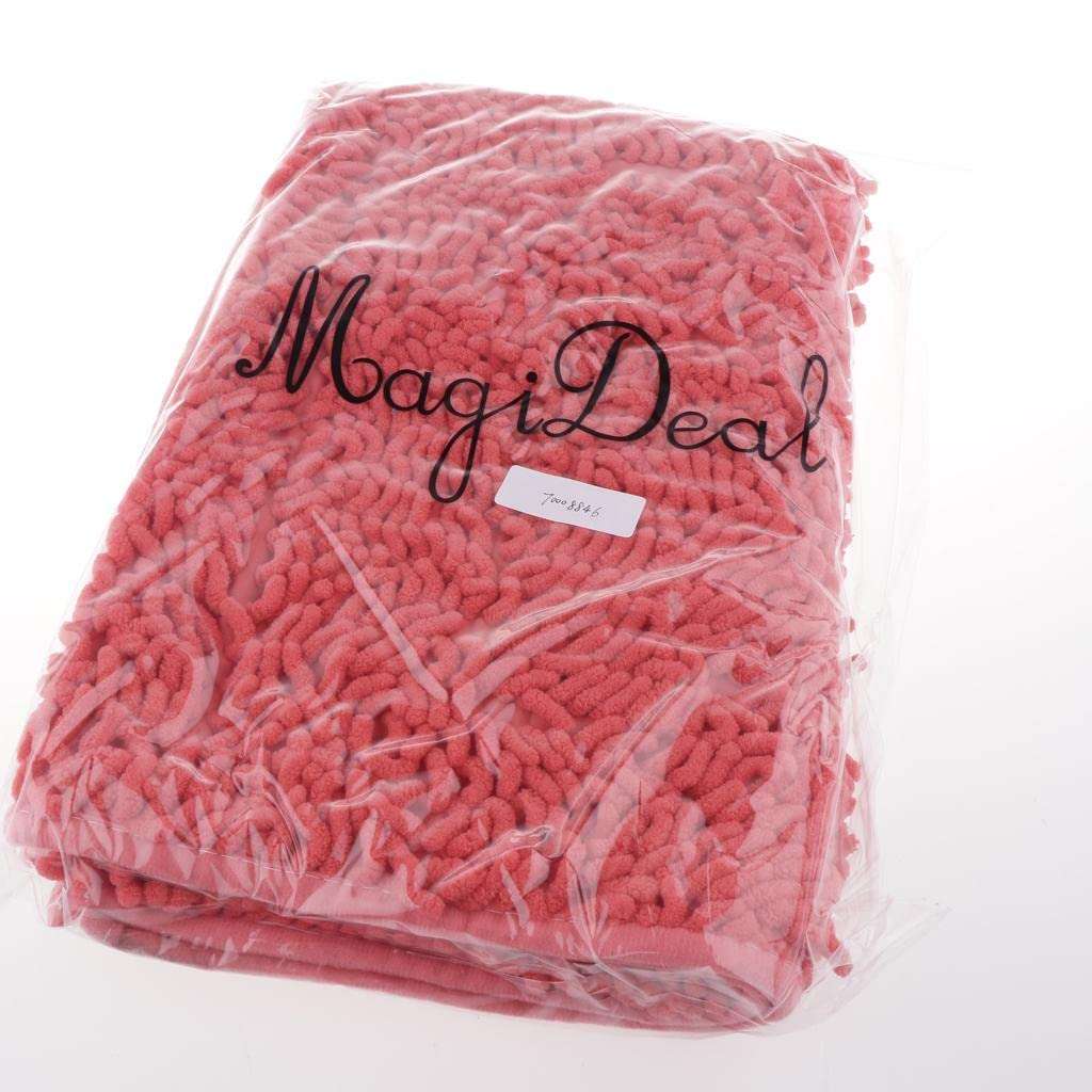 MUNSAR Microfiber Bathroom Kitchen Mat Bath Shower Rug Rectangular Doormat Orange L 1