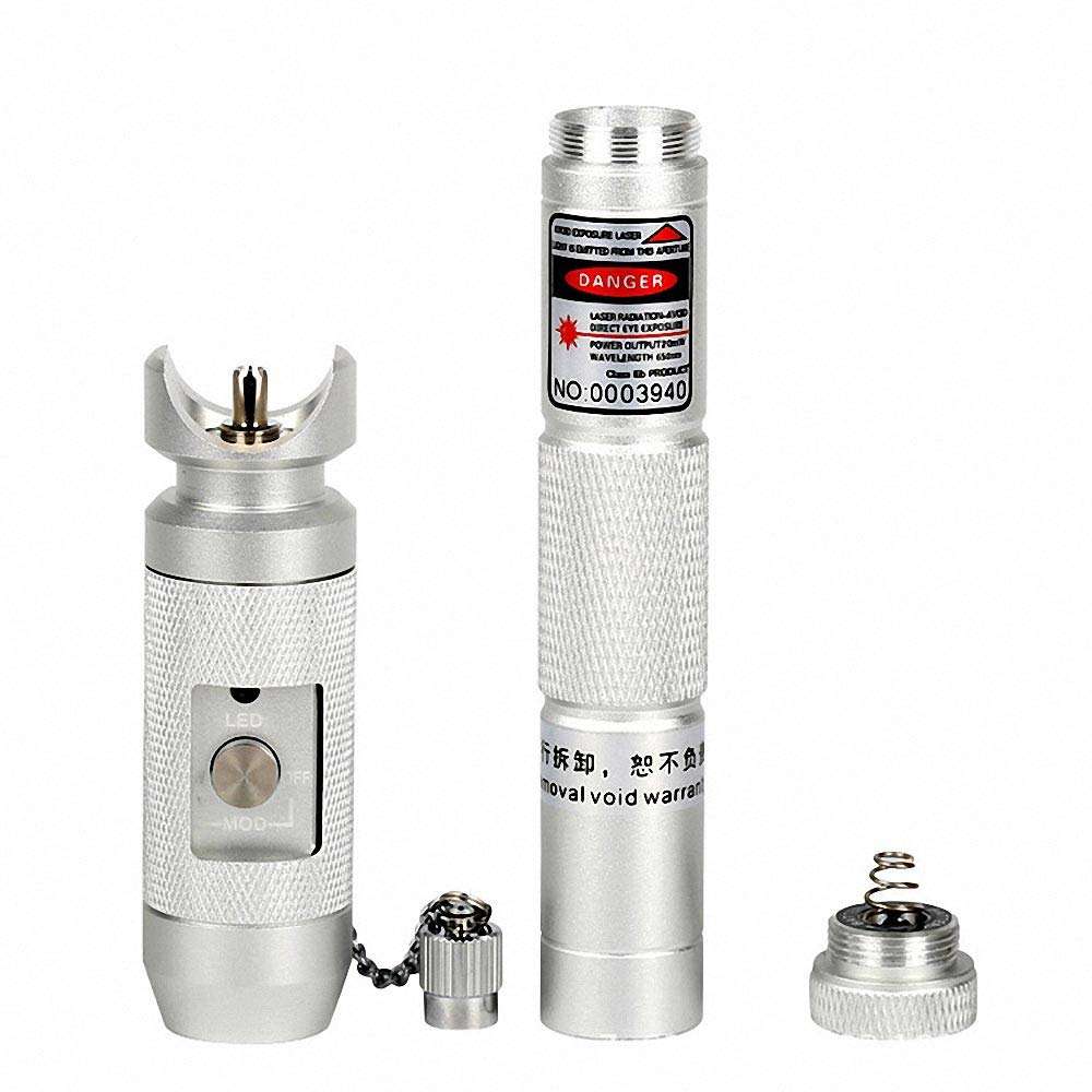 FASO Visual Fault Locator Fiber T-104 Optic Cable Tester Meter Miles for CATV Telecommunications Engineering Maintenance 10/20/30mW All-metal Pen Body 2.5mm FC/SC/ST Connector (20mW) 5