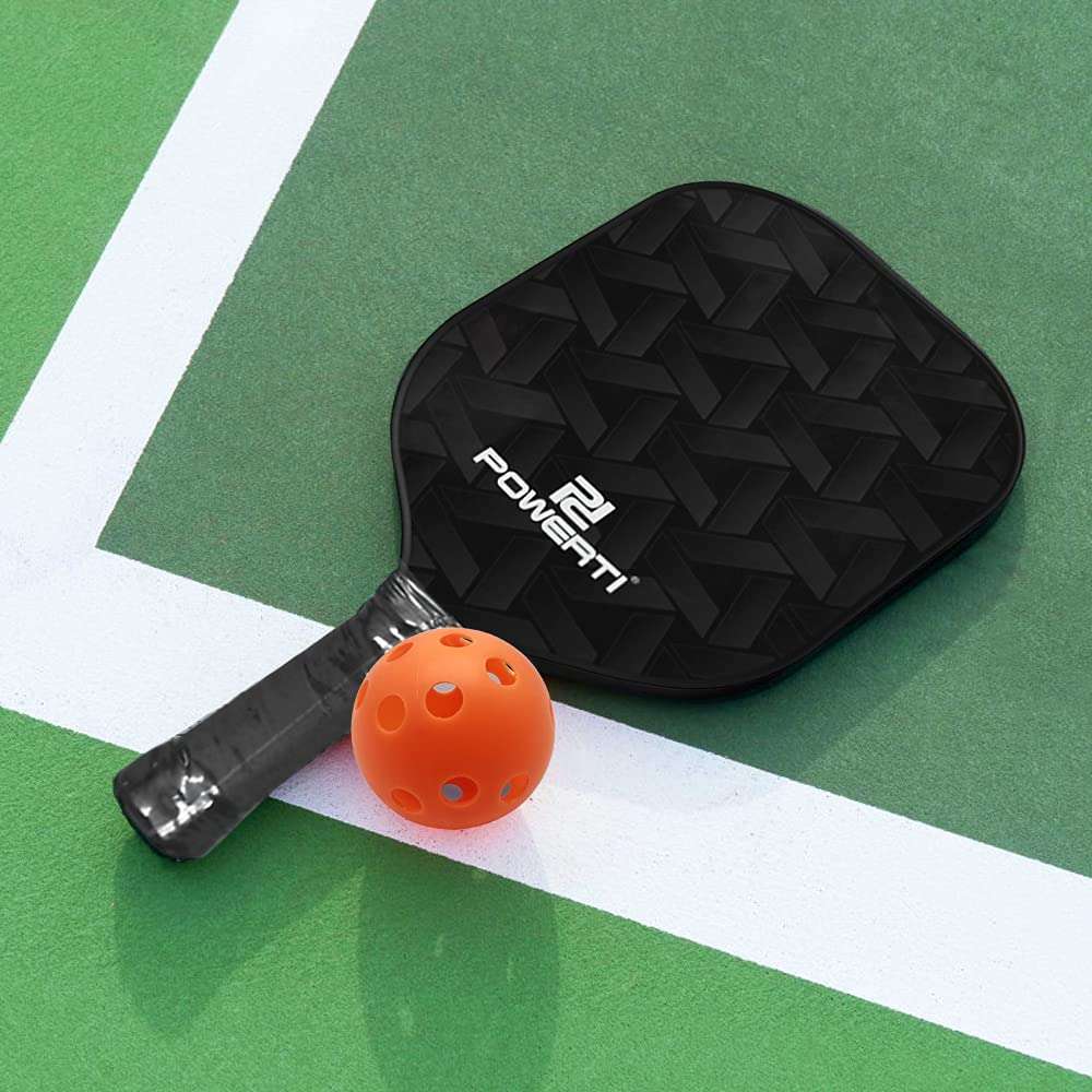 Layfoxz Pickleball Paddle and Ball Set Carbon Fiber Surface Pickle Ball Racket with 2 Balls 6