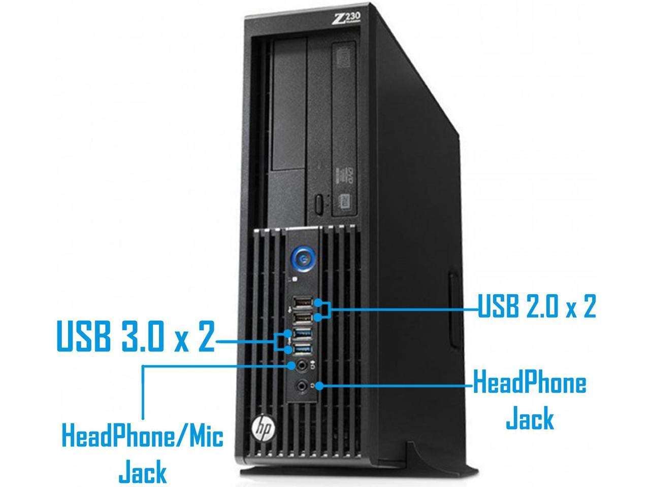 HP Desktop Computer with Windows 10, Workstation Compaq Small Form Factor Elite PC, Quad Core i5-4570 3.20 GHz, 8GB DDR3 RAM, 120GB SSD, DualBand WiFi, DVD-RW, USB 3.0, DisplayPort (Renewed) 5