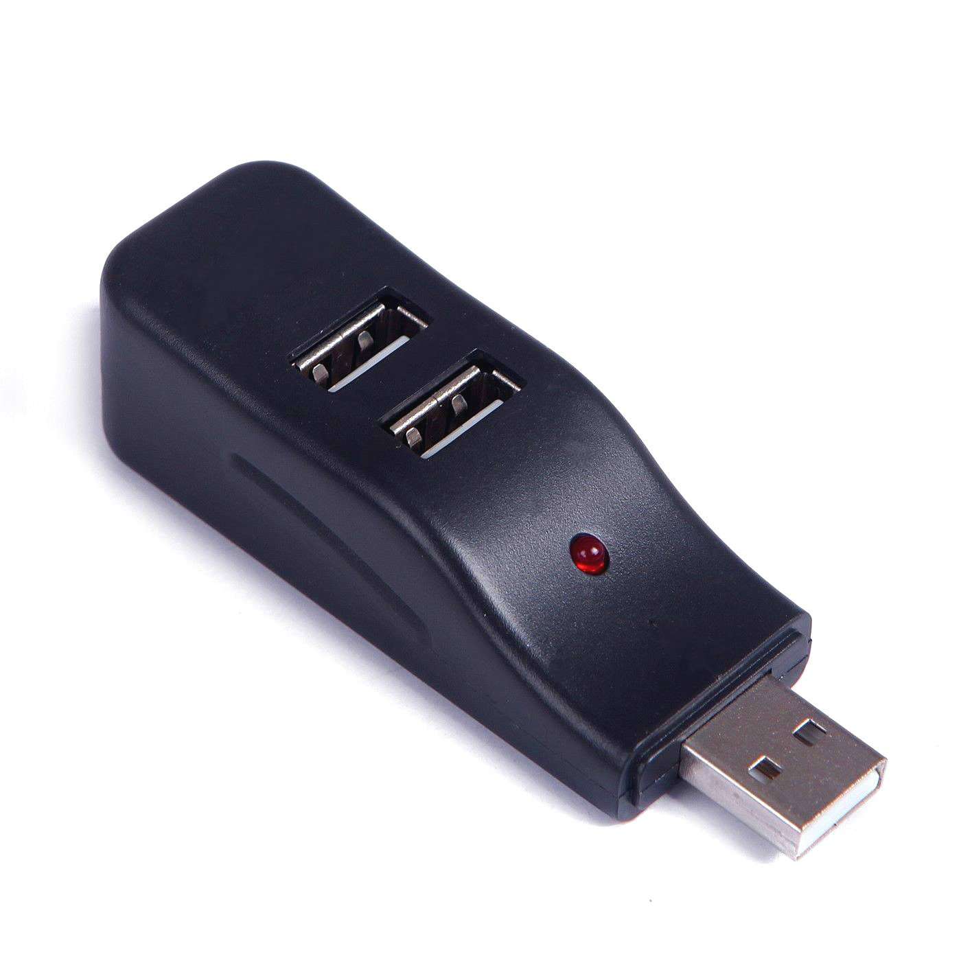 MaxLLTo USB 2.0 4 Port Hub-Replacement Mini USB Hub for PC Laptop Desktop Notebook Computer-1Pcs,Black 1