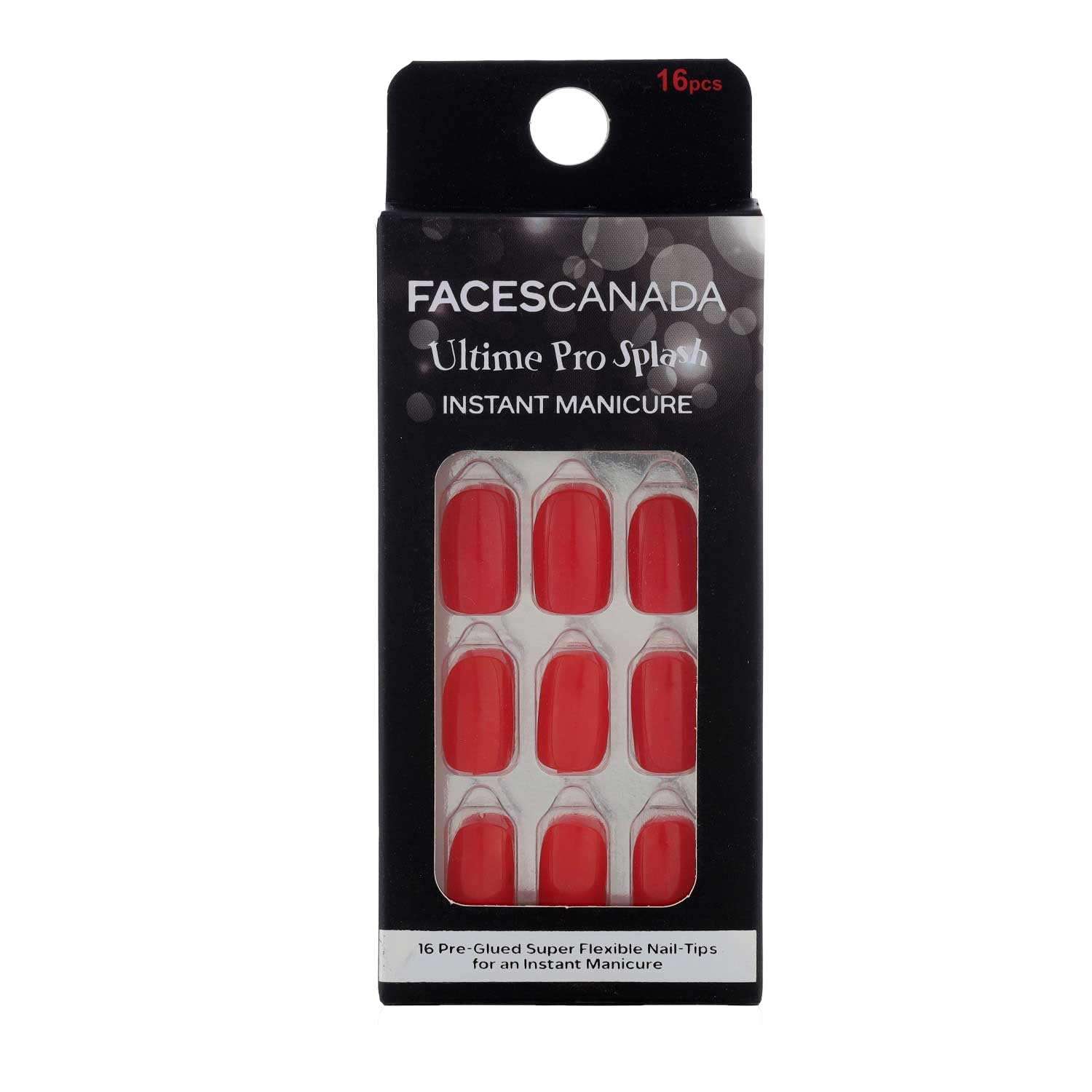 FACES CANADA Ultime Pro Splash Instant Manicure - Paprika | 16 Pcs Press On Nail Extensions | Artificial Fake Nail Set | Long lasting and Durable | Lightweight & Comfortable 3