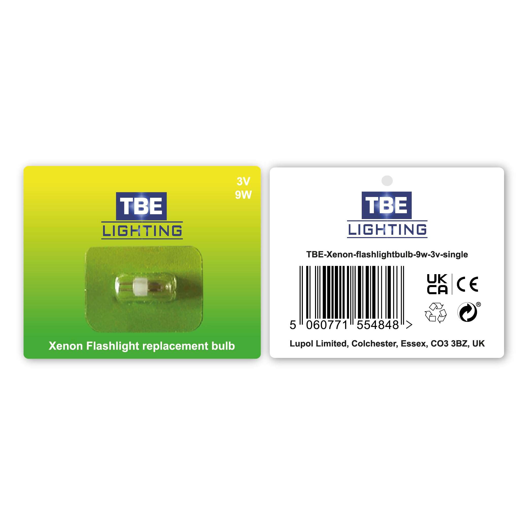 TBE LIGHTING Replacement 3 Volt / 9 Watt Xenon Flashlight Bulb Compatible with TL-3 Flashlights - Single Bulb 5