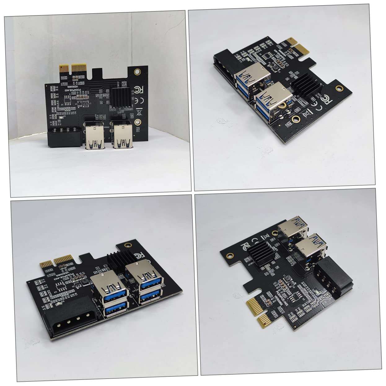 Artibetter Pci Riser Card Dual to Pci Slot Expansion Adapter USB for Mining Rigs Performance Easy Installation High Efficiency Computer Accessory 6