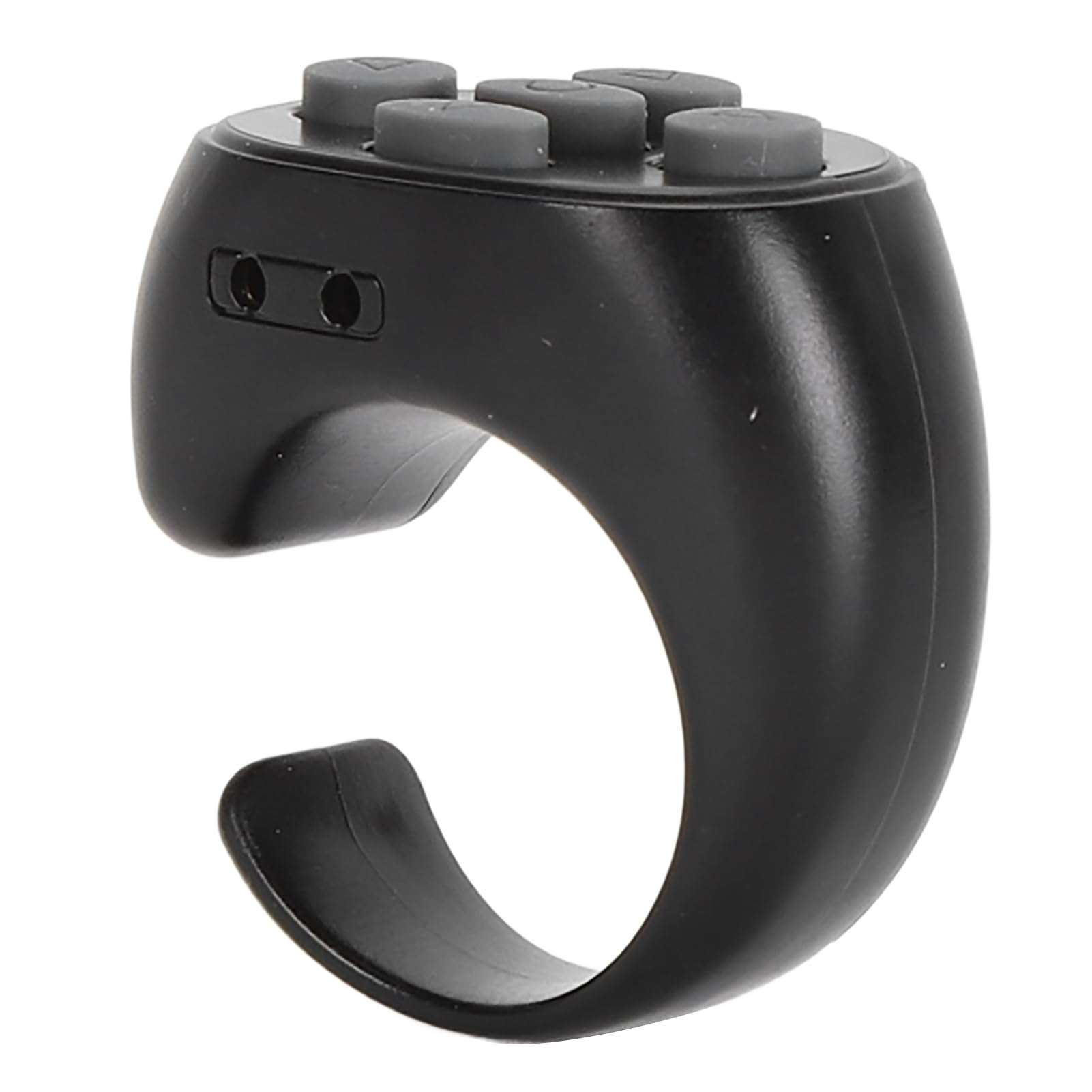 Scrolling Ring, Page Turner Camera Remote Shutter 32.8ft Range Phone Holder Function with Charging Case for Android for Tablet (Black) 1