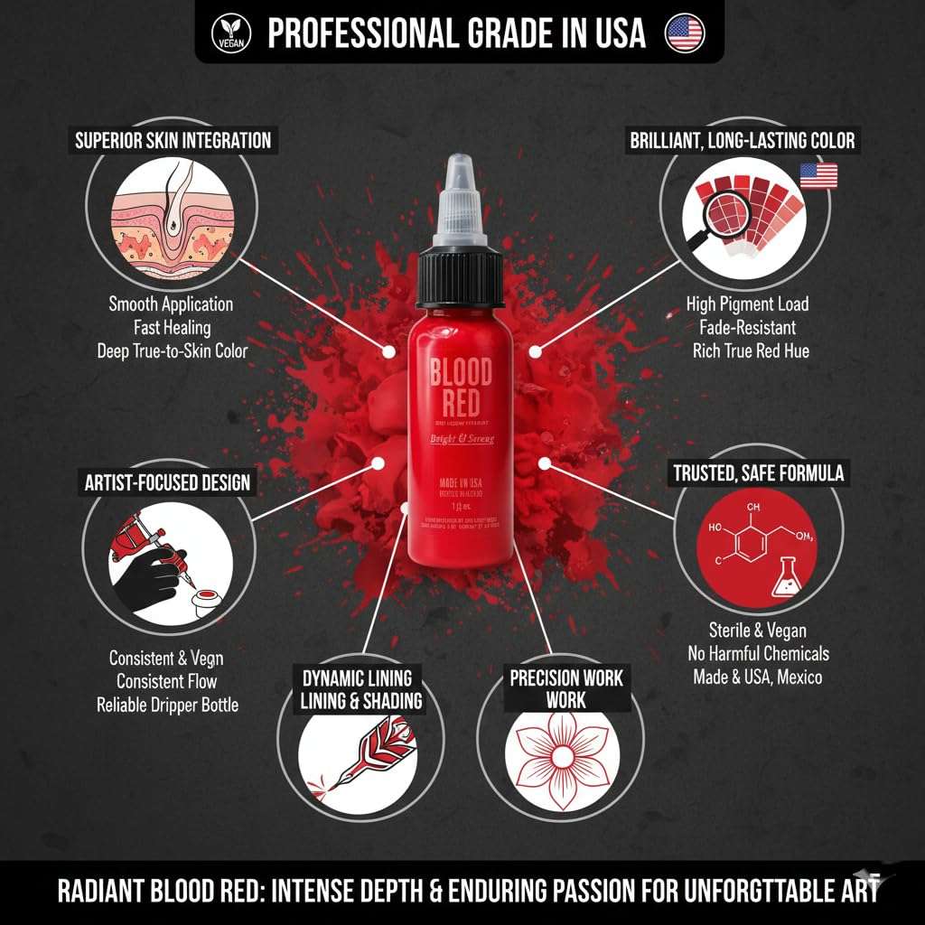 Radiant Colors - Real Black - Tattoo Ink 1oz Bottles Pigment 4