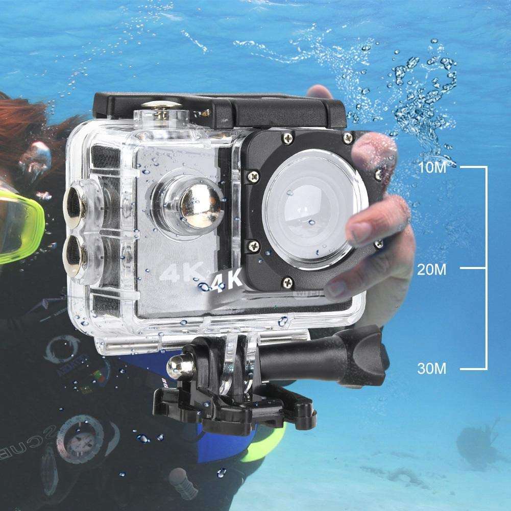 2.0 Inch Action Camera WiFi Underwater Photography Cameras of 30M Depth with 140° Wide Angle Lens Support 32g Memory Card for Climbing, Diving, Cycling, etc. 5