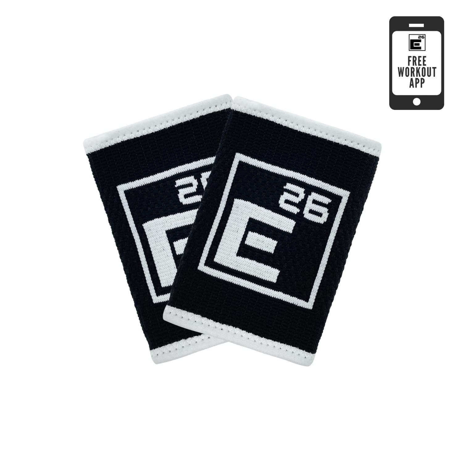 Element 26 Wrist Sweat Bands (4 Pack) - Sweat Wicking for Men and Women - Sweat Bands for Cross Training, Weightlifting, Functional Fitness, Sports - Black, Large