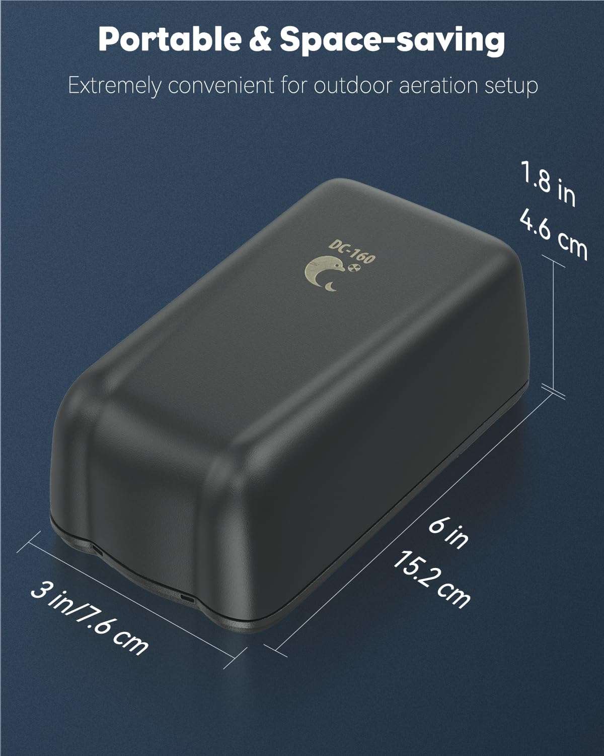 Uniclife Battery Operated Air Pump 40 GPH Aquarium Portable Outdoor Aerator for Fish Tanks up to 30 Gallon – Battery Not Included (with Air Stone and Airline Tubing Accessories Inside The Pump Body) 5