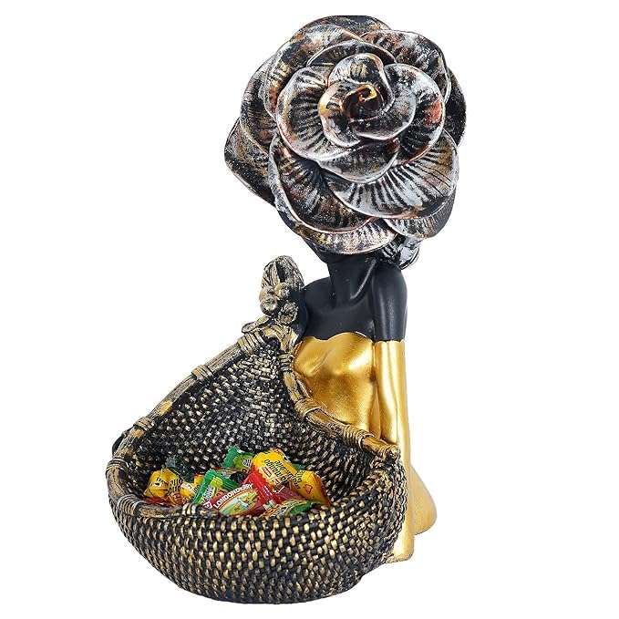 ZART Candy Sculpture Decorative Vase, Candy Girl Statue, Home or Gift Accent, Birthday or Christmas Decoration 5