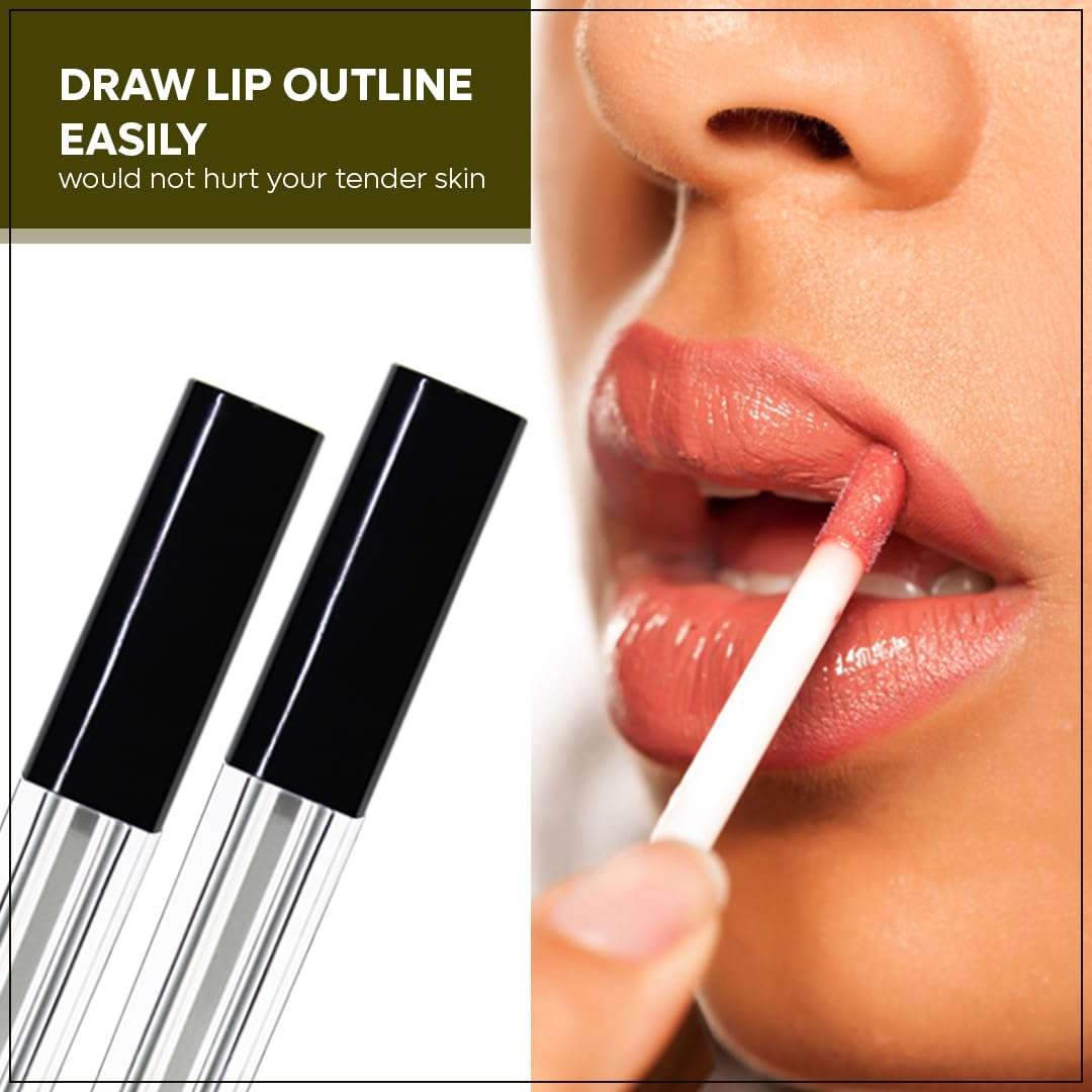 Nsb Herbals 5 ML Square Premium Acrylic Empty Lip Gloss, Lip Care, Cosmetic, Mascara, Liquid Eye Shadow, Transparent Empty Clear Lip Containers Tubes, Refillable Bottle With Plug (Pack of 6) 5