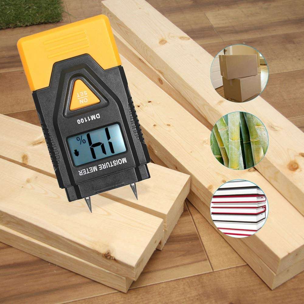 WJUKC 3 in 1 Digital Wood Moisture Meter Concrete Saw Timber Moisture Tester Thermometer Portable Level Meter Measurement 6