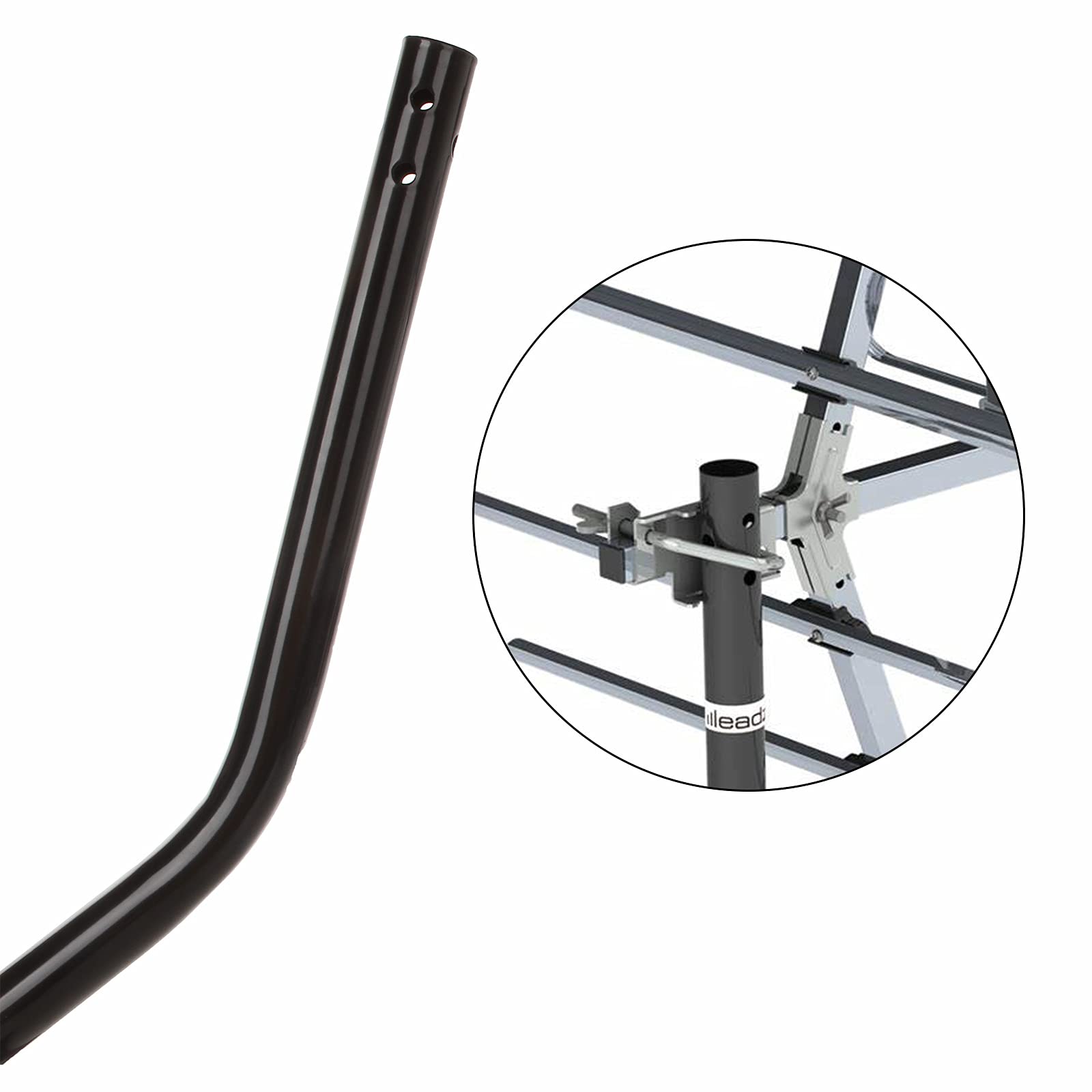 Adjustable Antenna Mount Pole Bracket Outdoor/Attic TV Weather Station Mounting Pole, Weather Proof Weather Universal J Mount Brackets - Reversible, Easy Installation 5