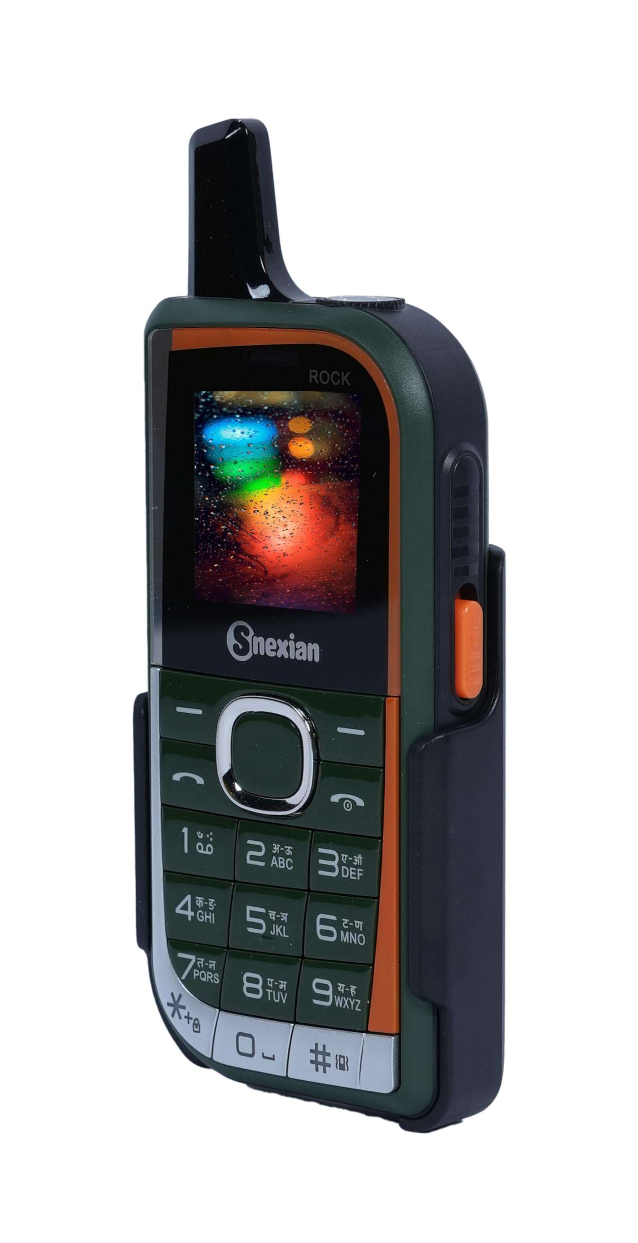 Snexian All-New Rock Power PRO Unique Design Dual Sim |Keypad Mobile| with 1.8" Display | Voice Changer | Call Recording | Big Battery | Wireless FM | Digital Camera | Feature Phone | Torch | Green 5