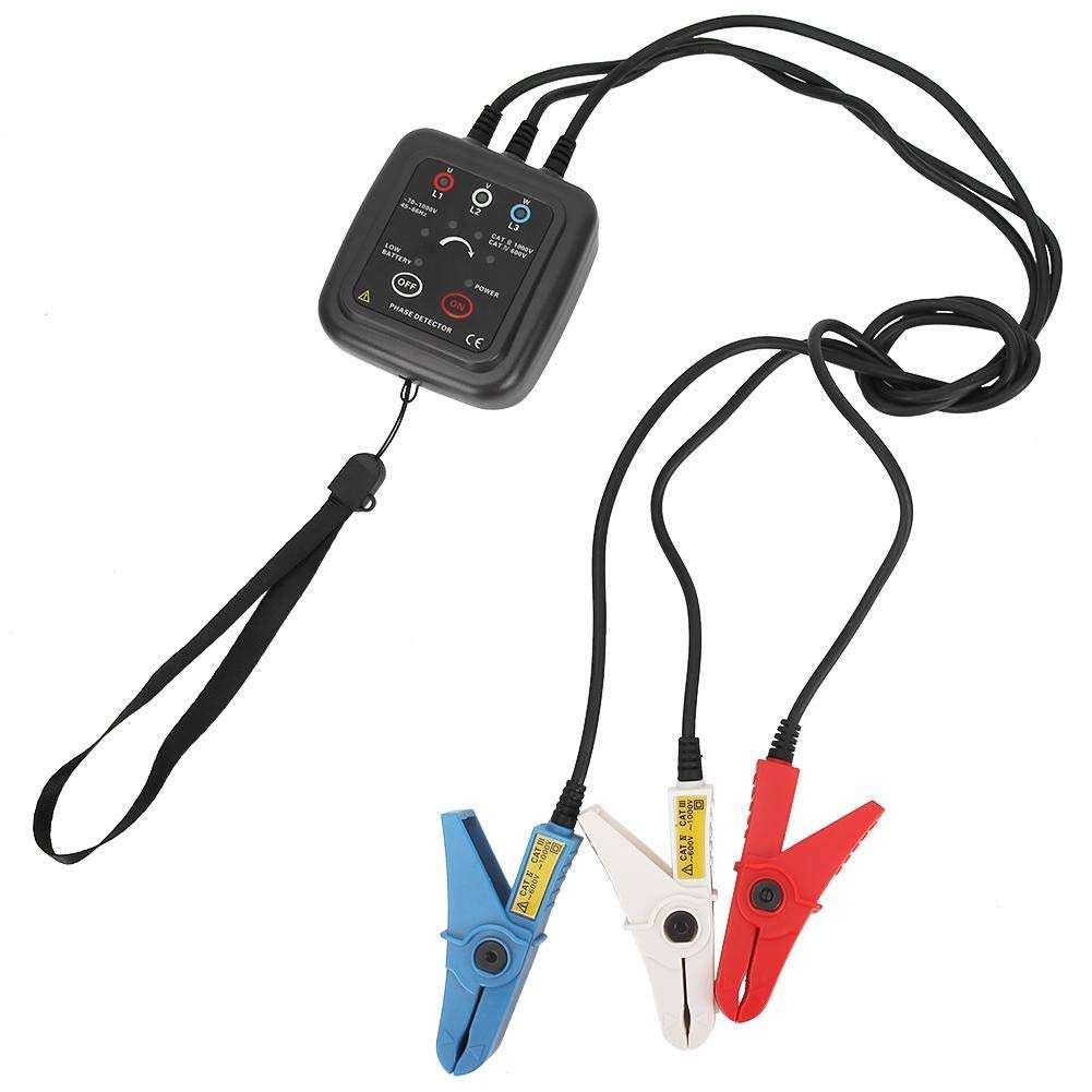 Phase Meter Non-, ETCR1000C 70-1000V Digital Non- 3 Phase Sequence Tester, AC Phase Sequence and Motor Rotation Tester, Magnetic Base Phase Detector Meter 3