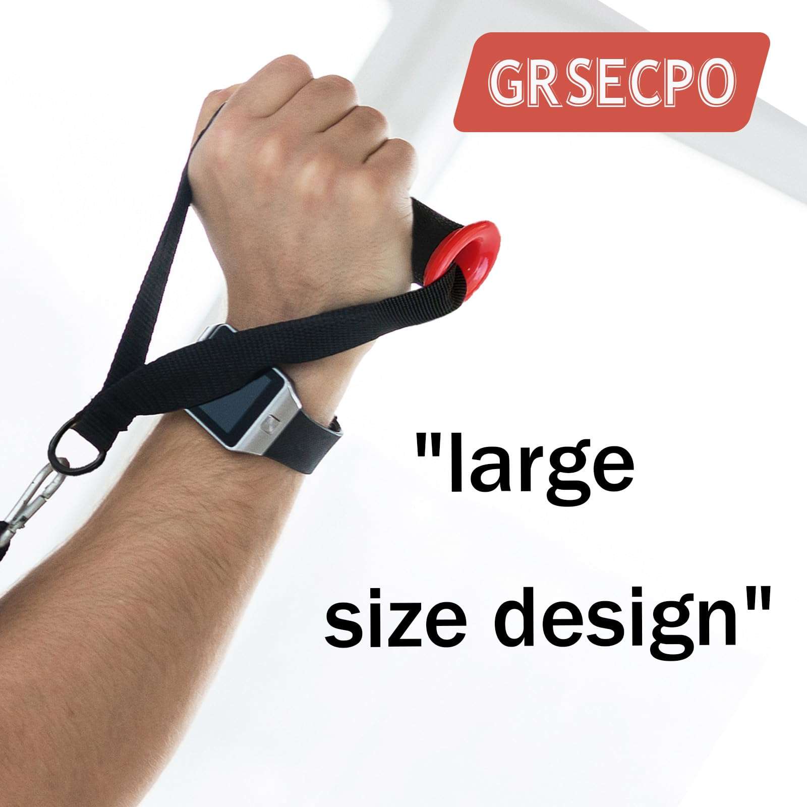 Heavy-Duty Non-Slip Grips for Bands & Cables Super Comfort-Cushioned Handles Upgrade Strength Training,Home Gym & Rehab Secure Grip,Black and Red 5