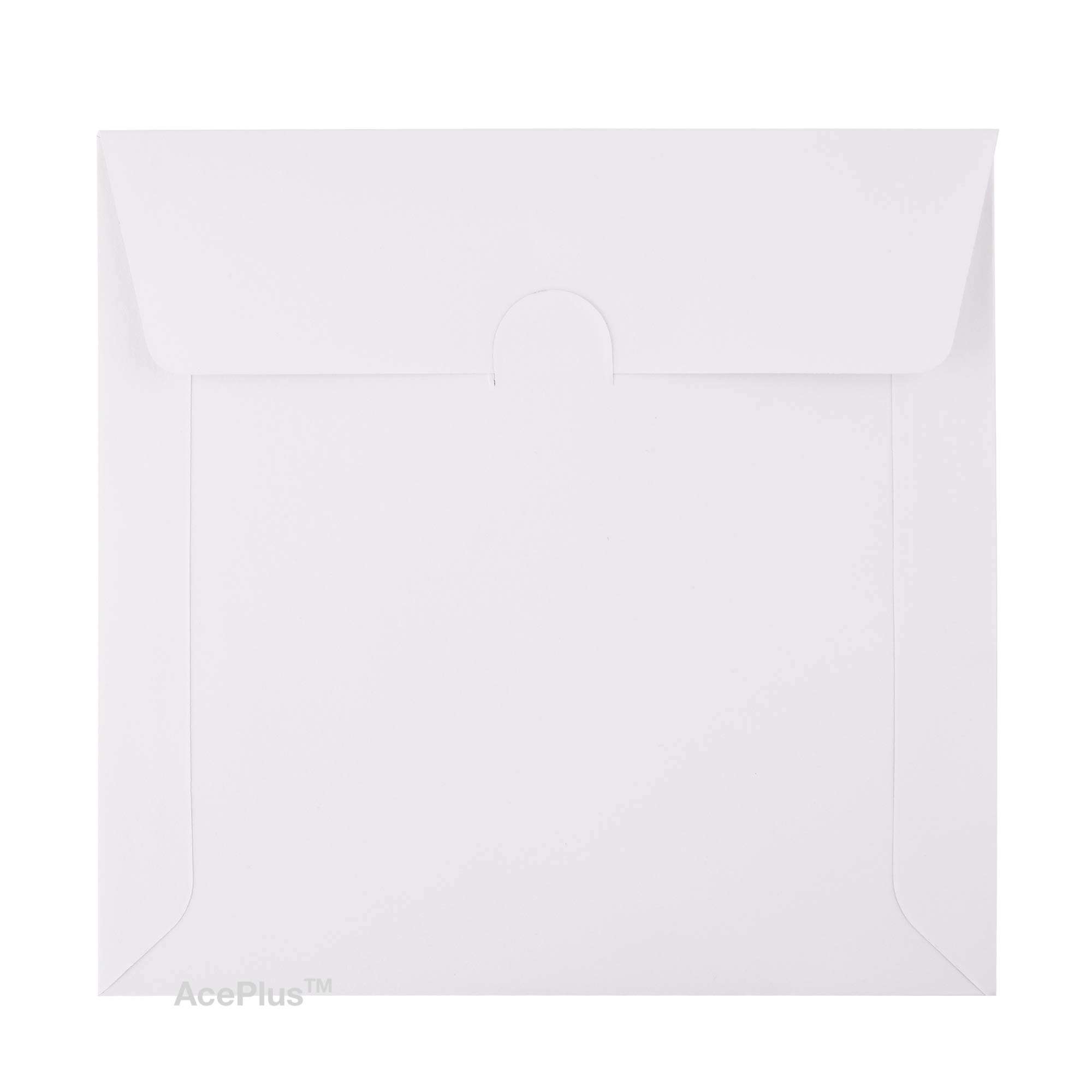 1,000 AcePlus CD/DVD White Paper Sleeves with Clear Window and Flap, Sturdy 100 gram Weight; 1 Box = 10 packs x 100-pk Retail Packaging 3