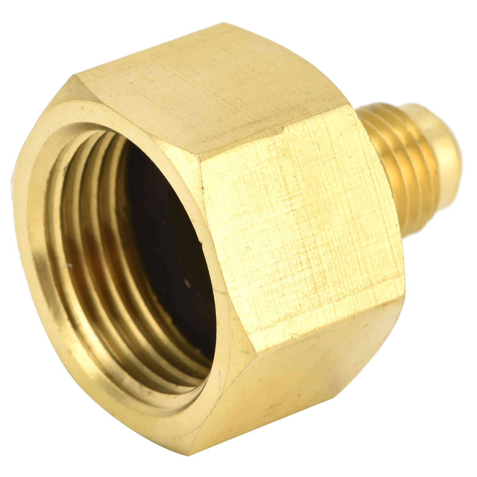 GLOGLOW Air Conditioning Adapter, W21 to 1/4SAE Air Conditioning Refrigerant Adapter Converter Connector for R32 R134A Brass Refrigerant Adapter Fitting AdapterMount Adapters 6